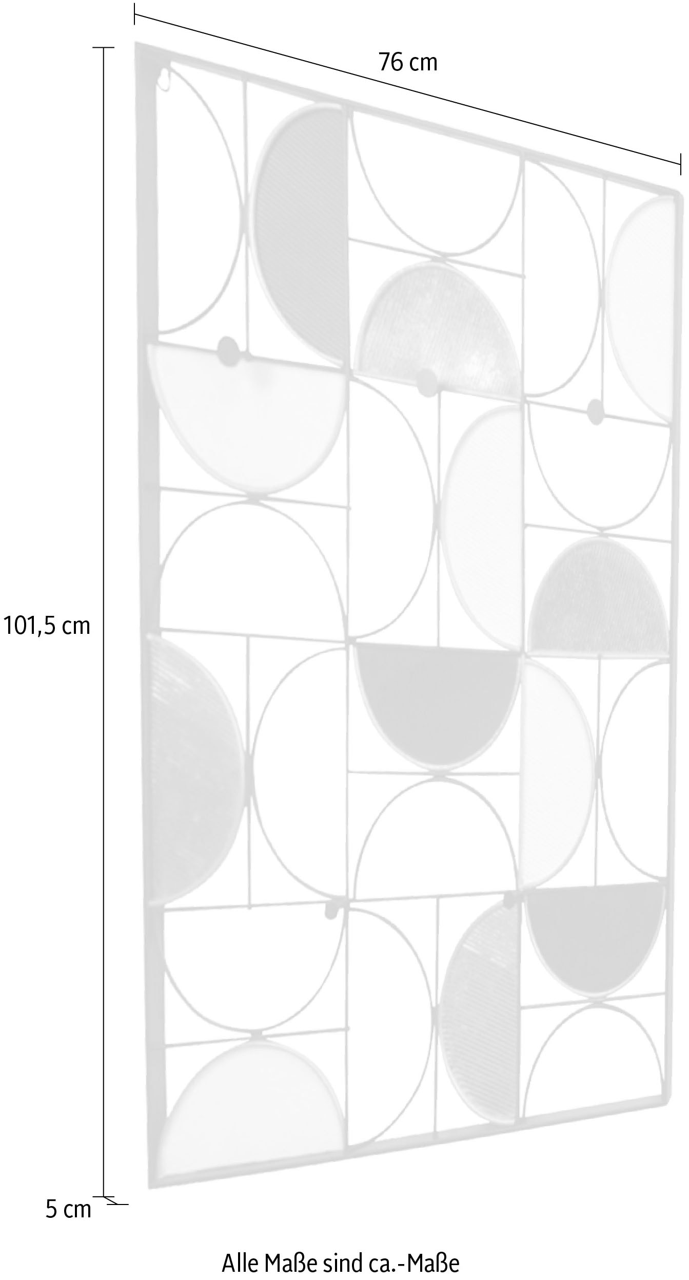 INOSIGN Wandgarderobe, (Wandgarderobe, Garderobenpaneel), aus Metall, Höhe 101,5 cm, Wandmontage, waagerechte Aufhängung möglich