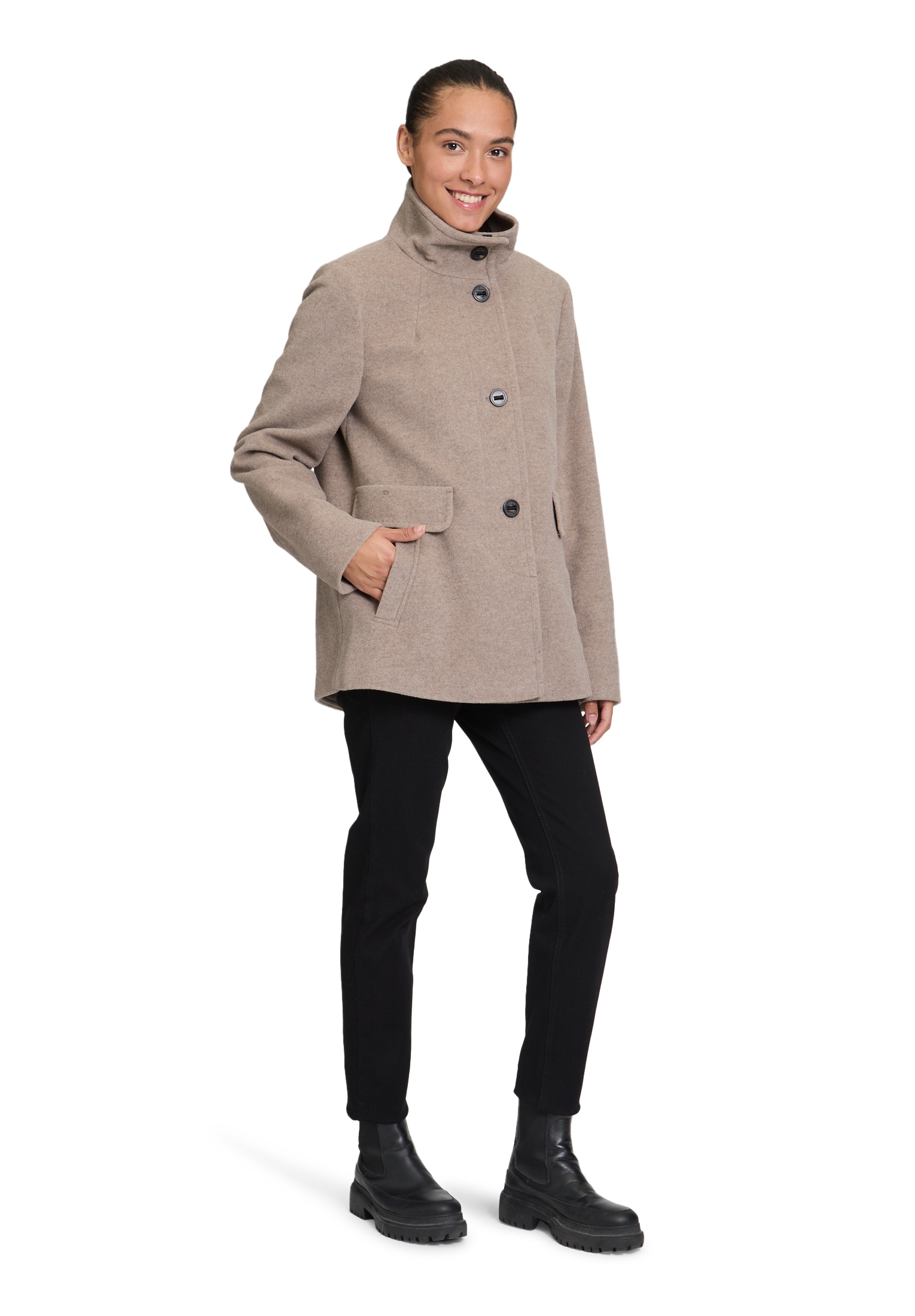 Gil Bret Wolljacke, ohne Kapuze, mit Taschen