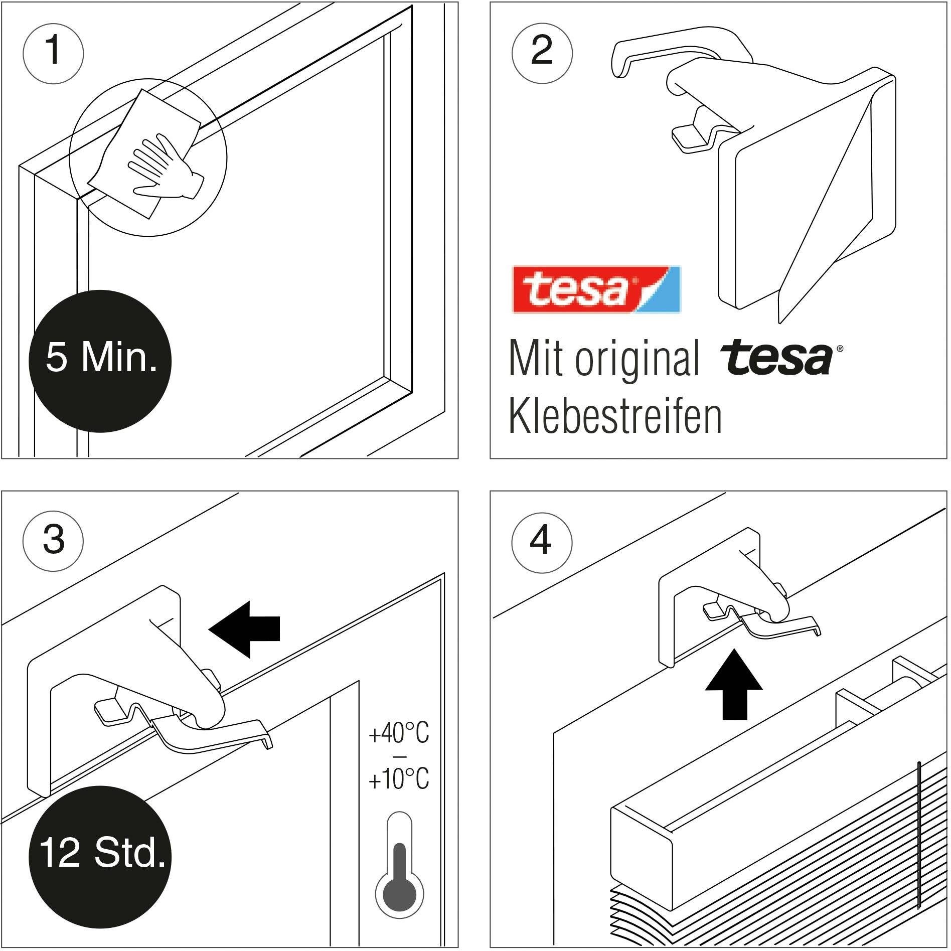 GARDINIA Sichtschutzbefestigung »Klebeträger-Set«, für bequem Aluminium-Jalousien kaufen