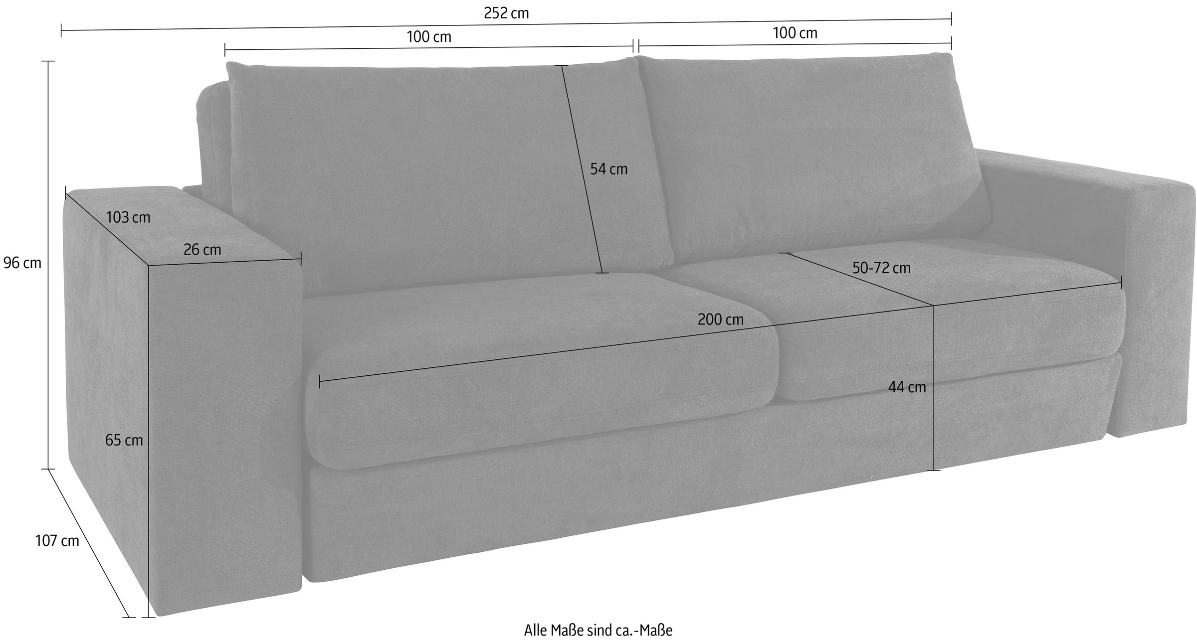 LOOKS by Wolfgang Joop 4 places »Looksv« Verwandlungssofa: aus Sofa wird Sofa mit 2 Hockern