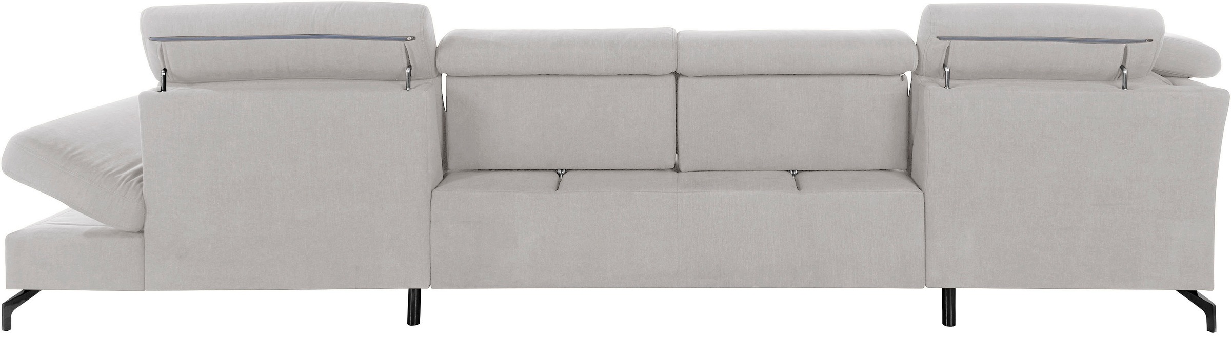 sit&more Wohnlandschaft »Brisbane U-Form«, Fusshöhe 12 cm, inklusive Sitztiefen-, Armteil- und Kopfteilverstellung