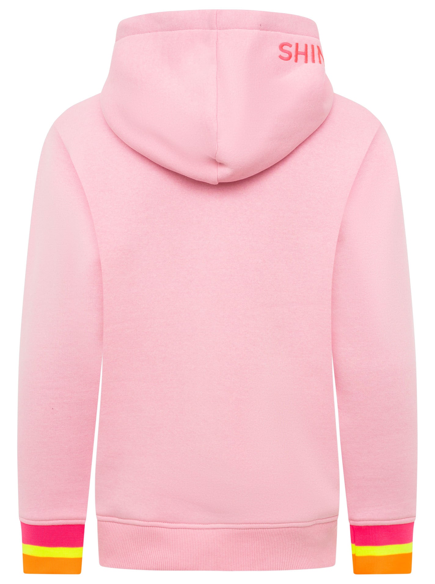 Zwillingsherz Hoodie »Always Happy«, Smiley aus Frottee, Neon-Details, Kapuze, Langarm
