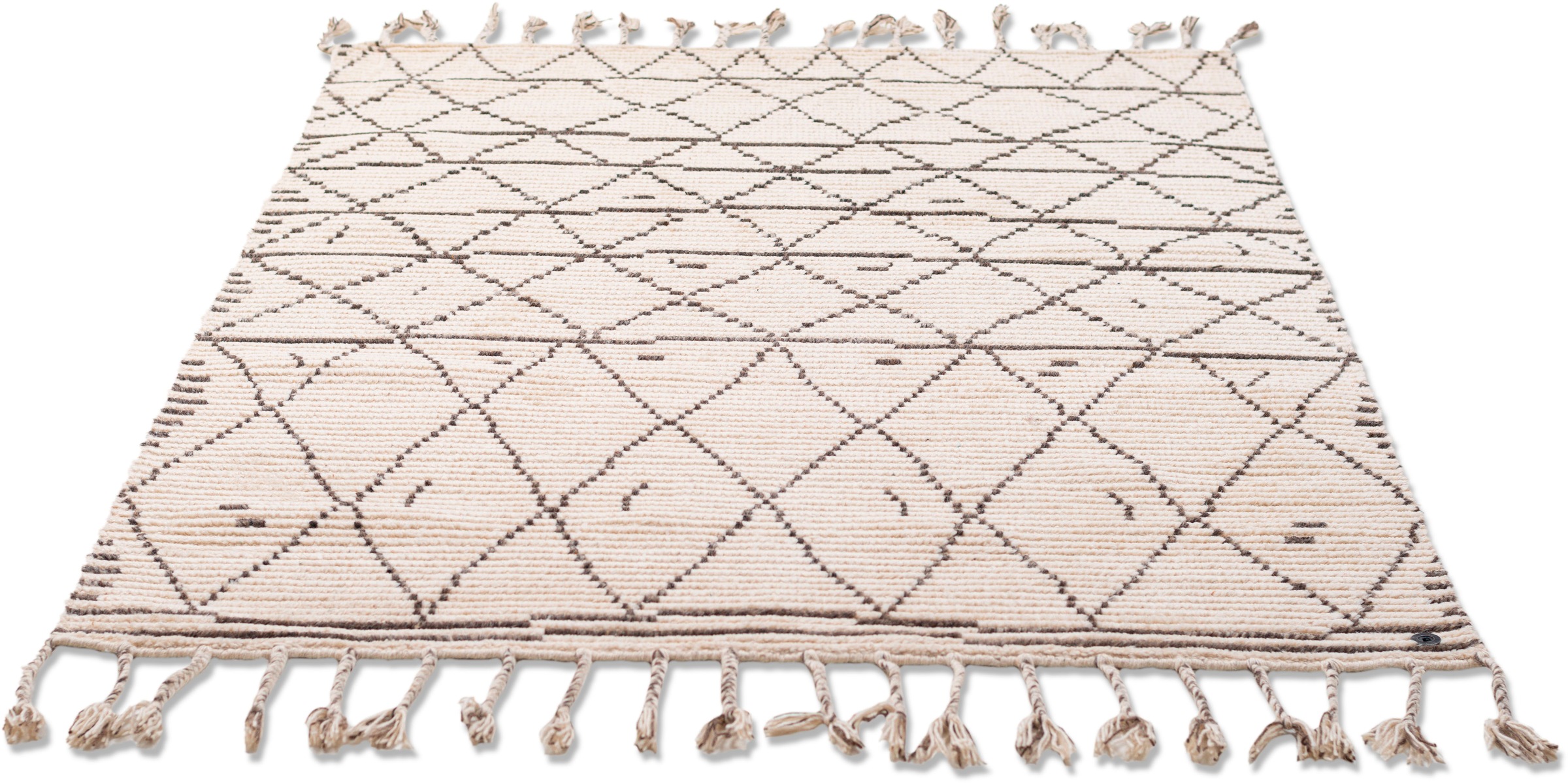 Image of TOM TAILOR HOME Teppich "Nomad" rechteckig 5 mm Höhe handgewebt, mit Fransen, Boho-Style