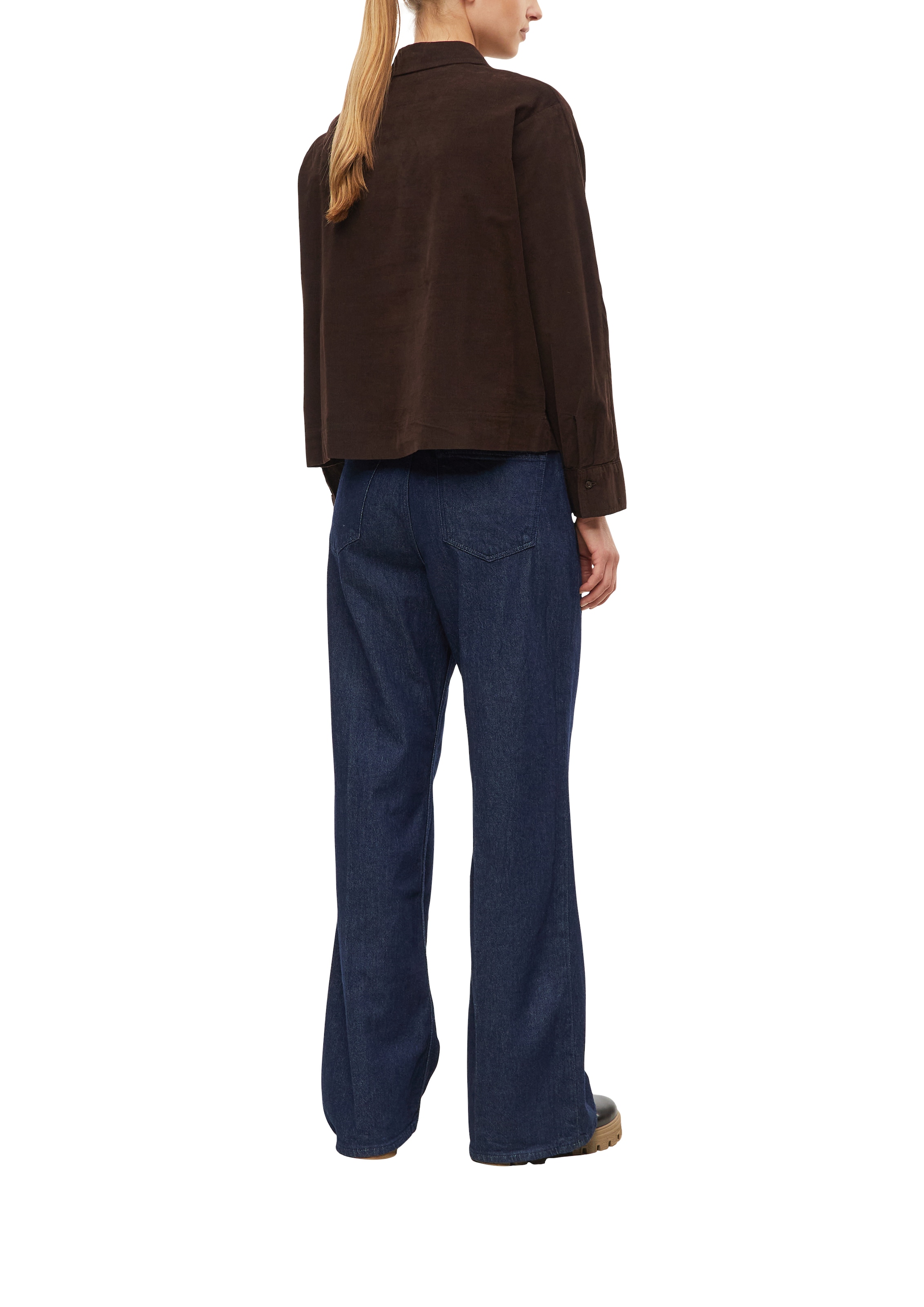 s.Oliver Blouse à manches longues Cordbluse mit Hemdkragen und Knofpleiste