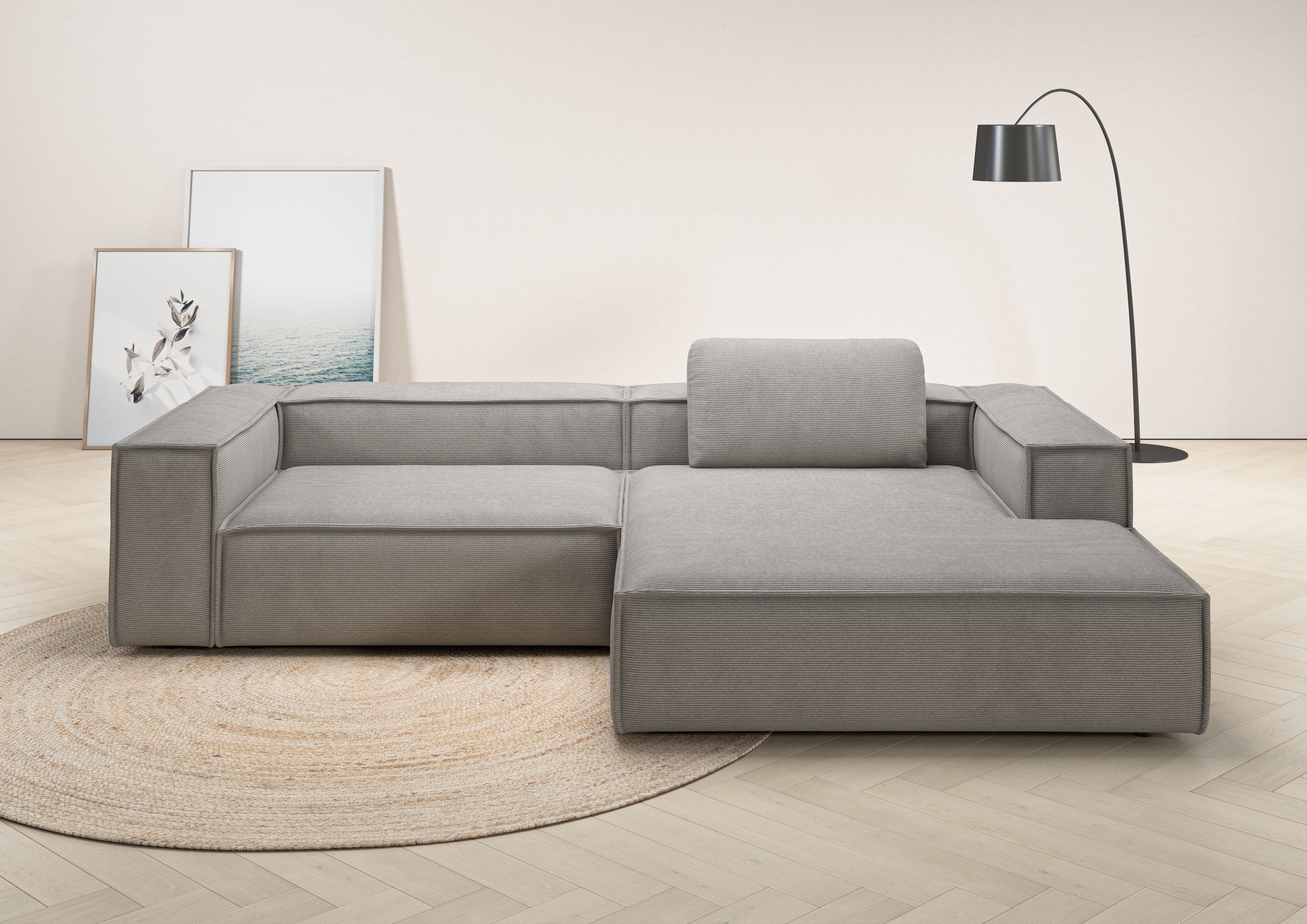 Image of Home affaire Ecksofa "Watertown, modernes XXL Sofa, Japandi Design, L-Form, 306 cm breit" Grosszügiges Lounge-Sofa mit viel Platz für die Familie
