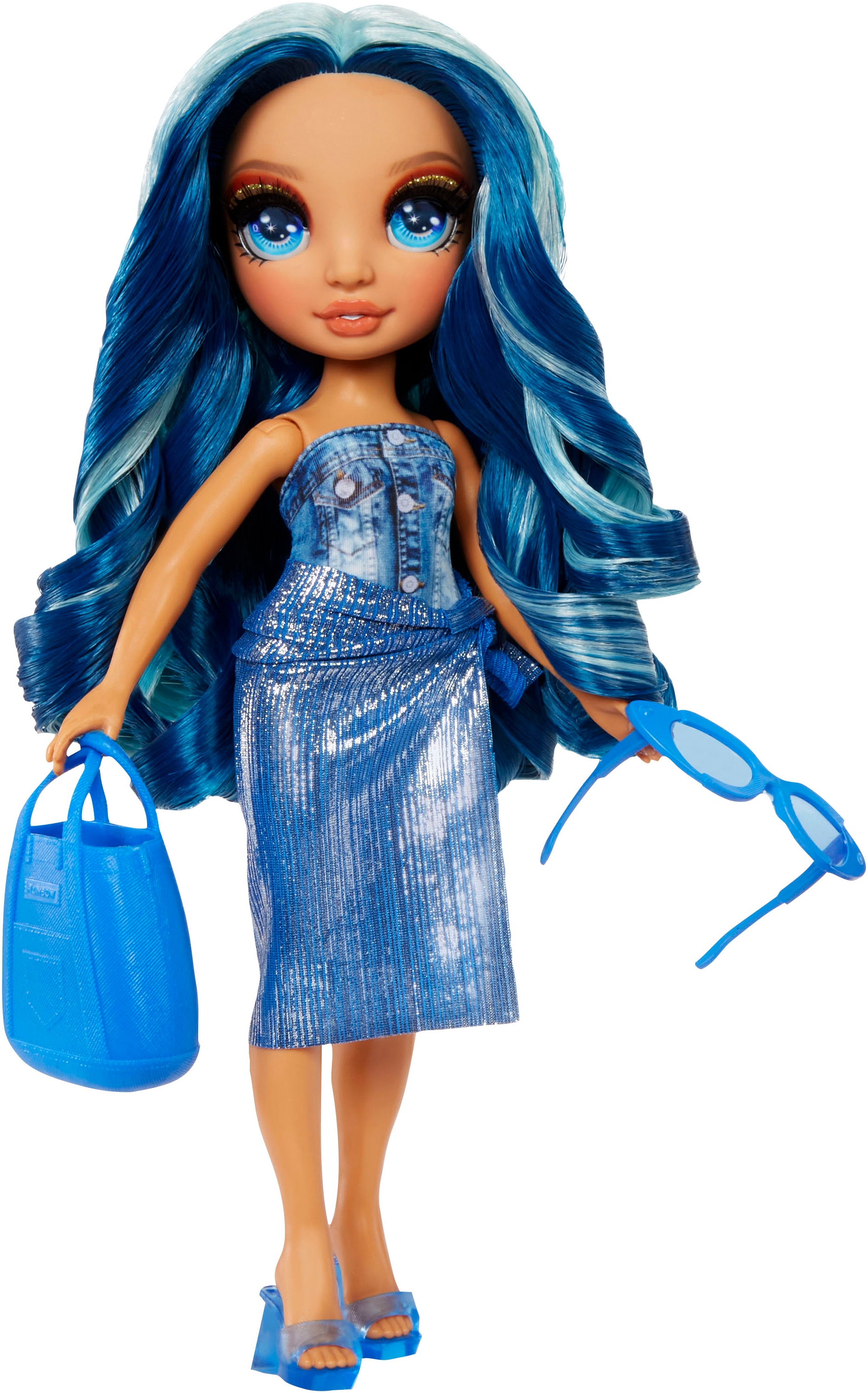 RAINBOW HIGH Anziehpuppe »Rainbow High Swim & Style  Fashion Doll- Skyler (Blue)«