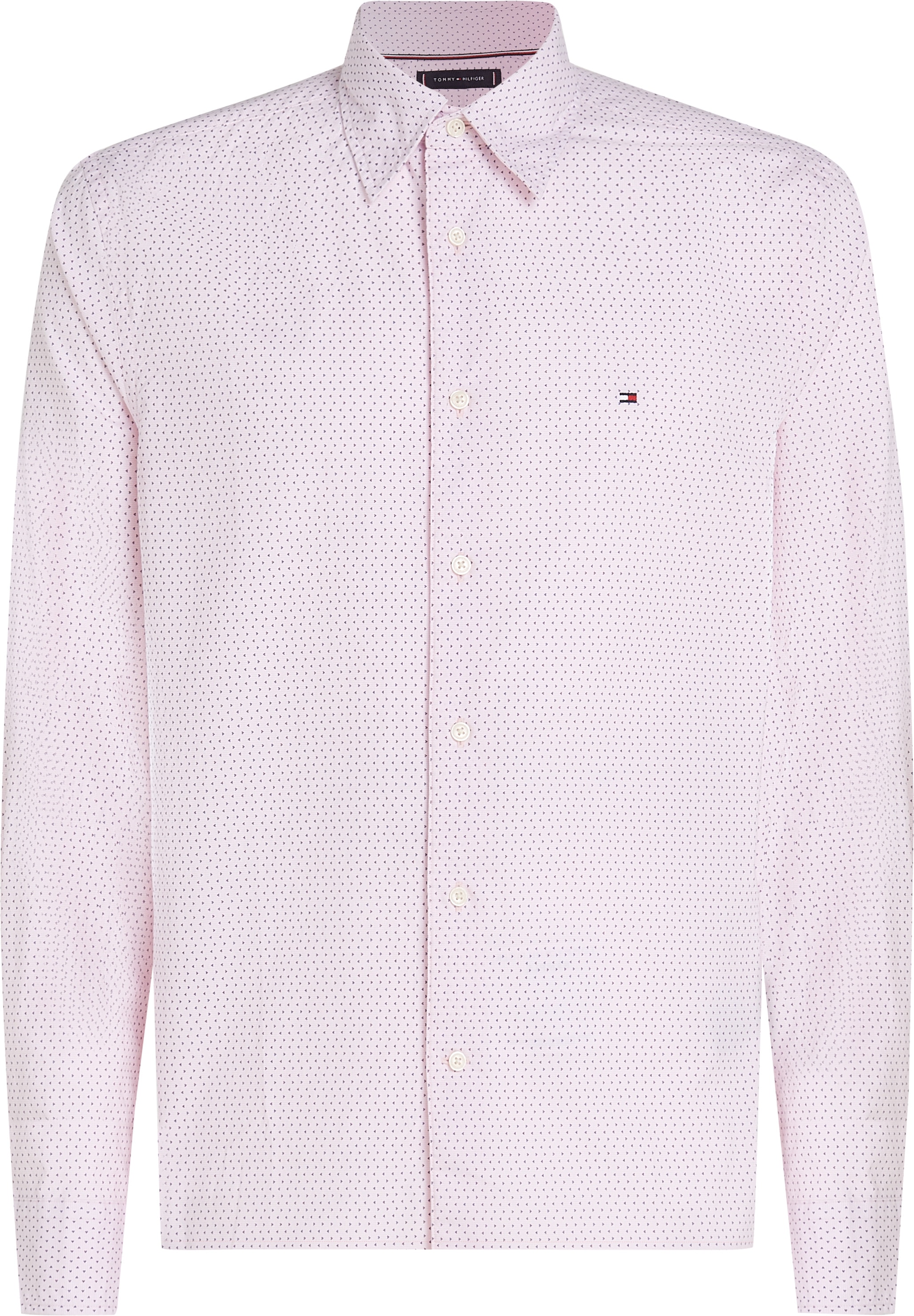 Tommy Hilfiger Langarmhemd »FLEX POPLIN MINI PRINT RF SHIRT«, regular fit, Kentkragen