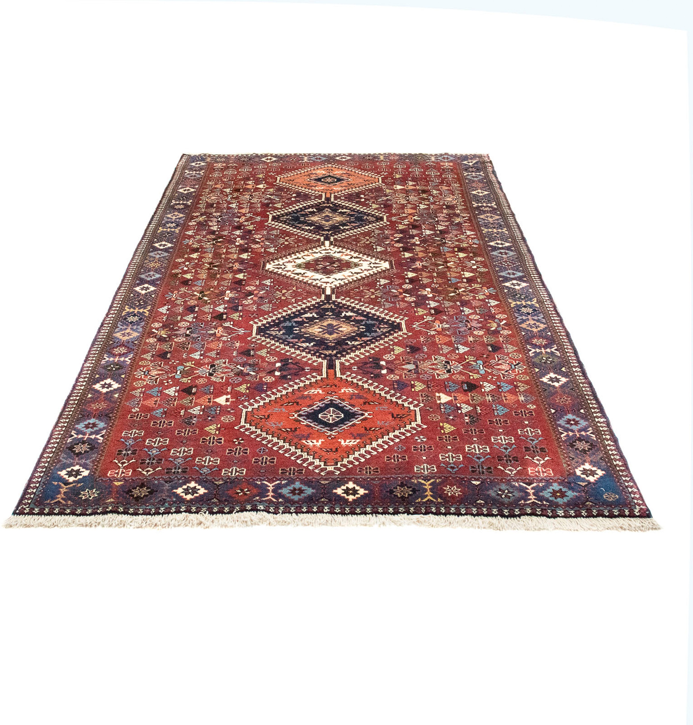 Image of morgenland Orientteppich »Perser - Nomadic - 217 x 130 cm - dunkelrot«, rechteckig, 10 mm Höhe, Wohnzimmer, Handgeknüpft, Einzelstück mit Zertifikat bei Ackermann Versand Schweiz