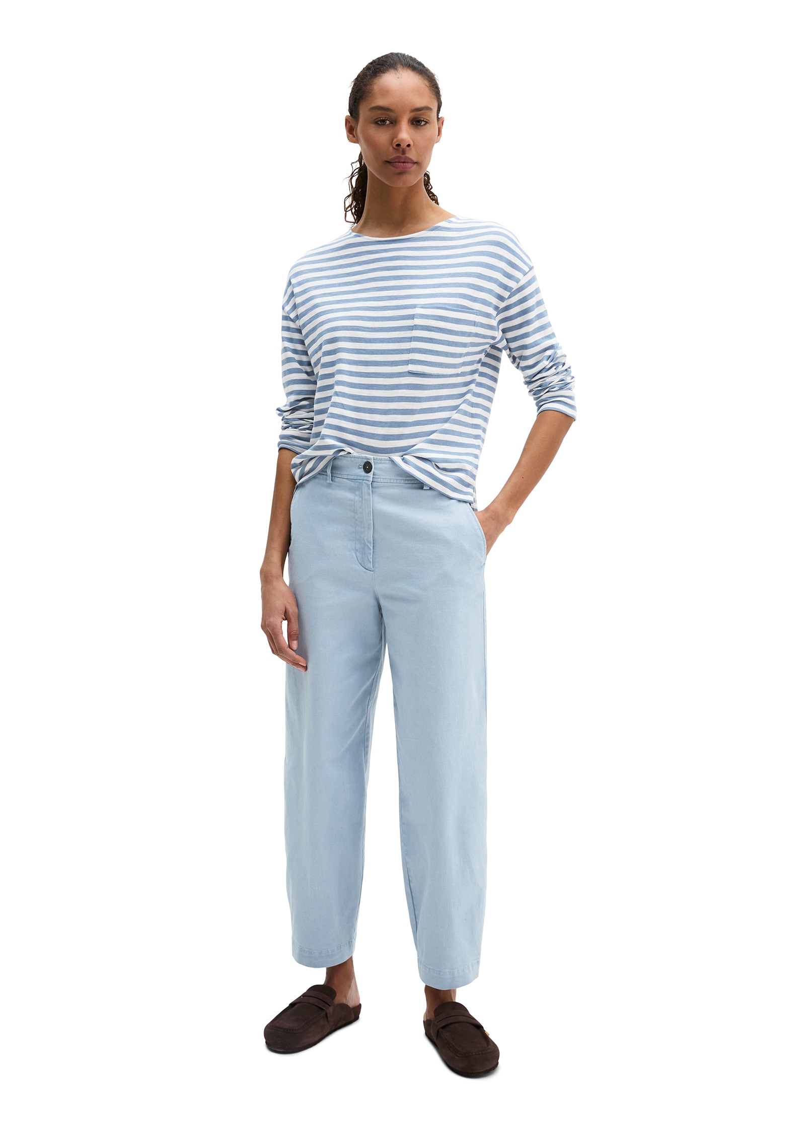 Marc O'Polo Langarmshirt Ringel-Longsleeve regular fit aus Slubjersey