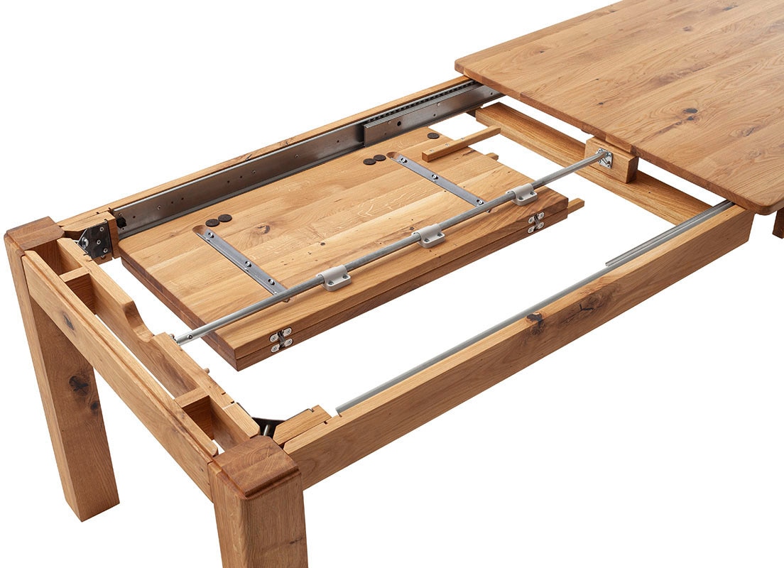 MCA furniture Esstisch »ETNA 4-Fuss Tisch« Einzelstück,  Massivholz,durchgehende Lamelle,Stollenfuss 10x10cm,Tischplatte 2,5cm