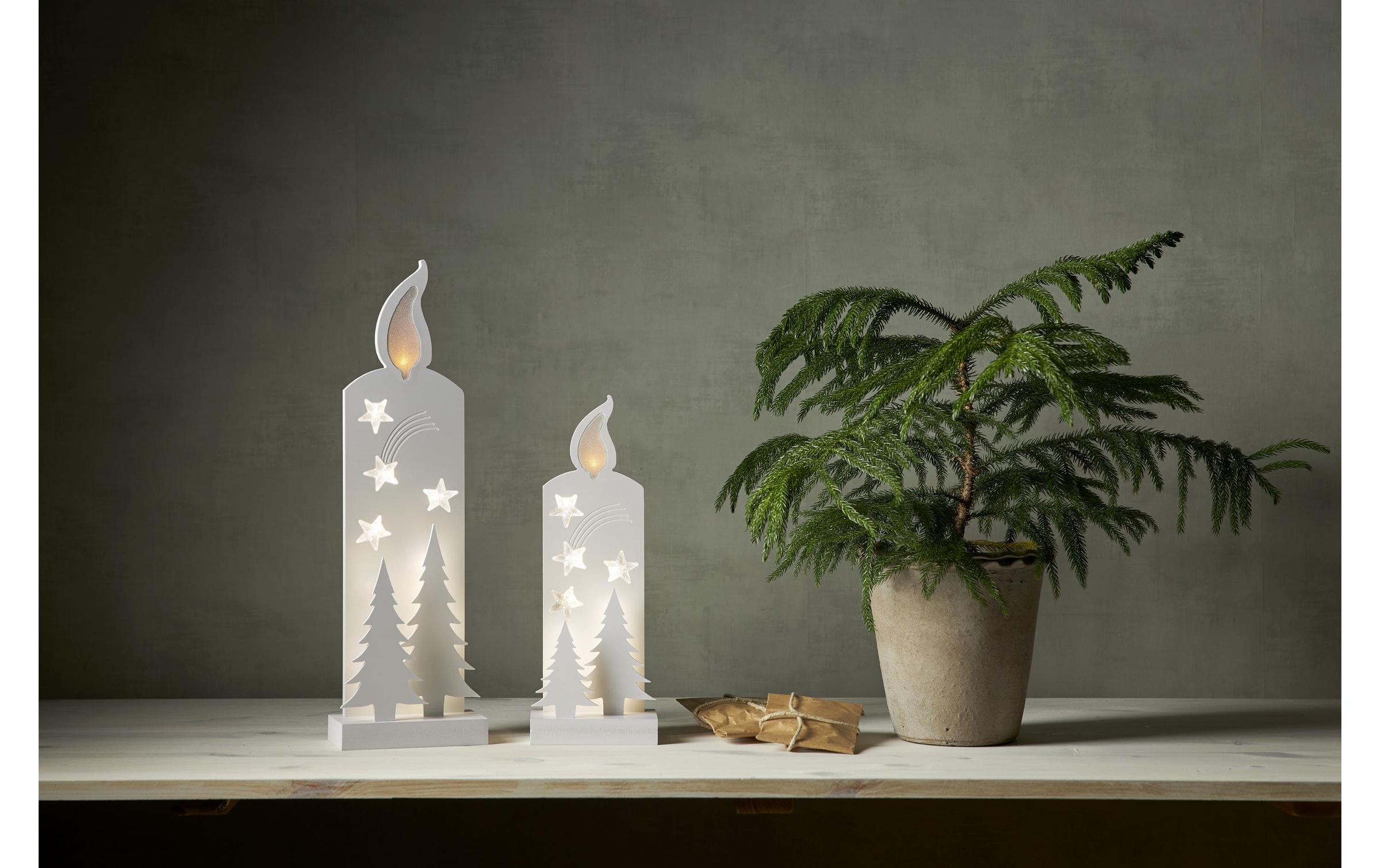 Parforce Traditional Hunting LED-Kerze »mit  Sternen und Tannen«