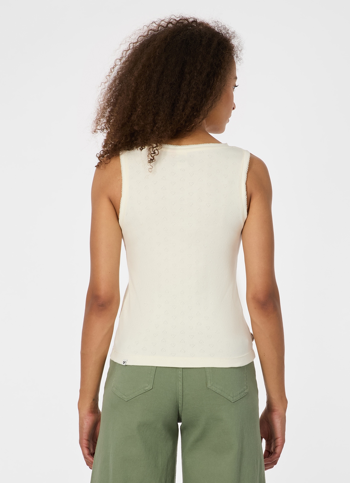Ragwear Débardeur »AGGY« en coton avec petites cœurs en broderie décorative