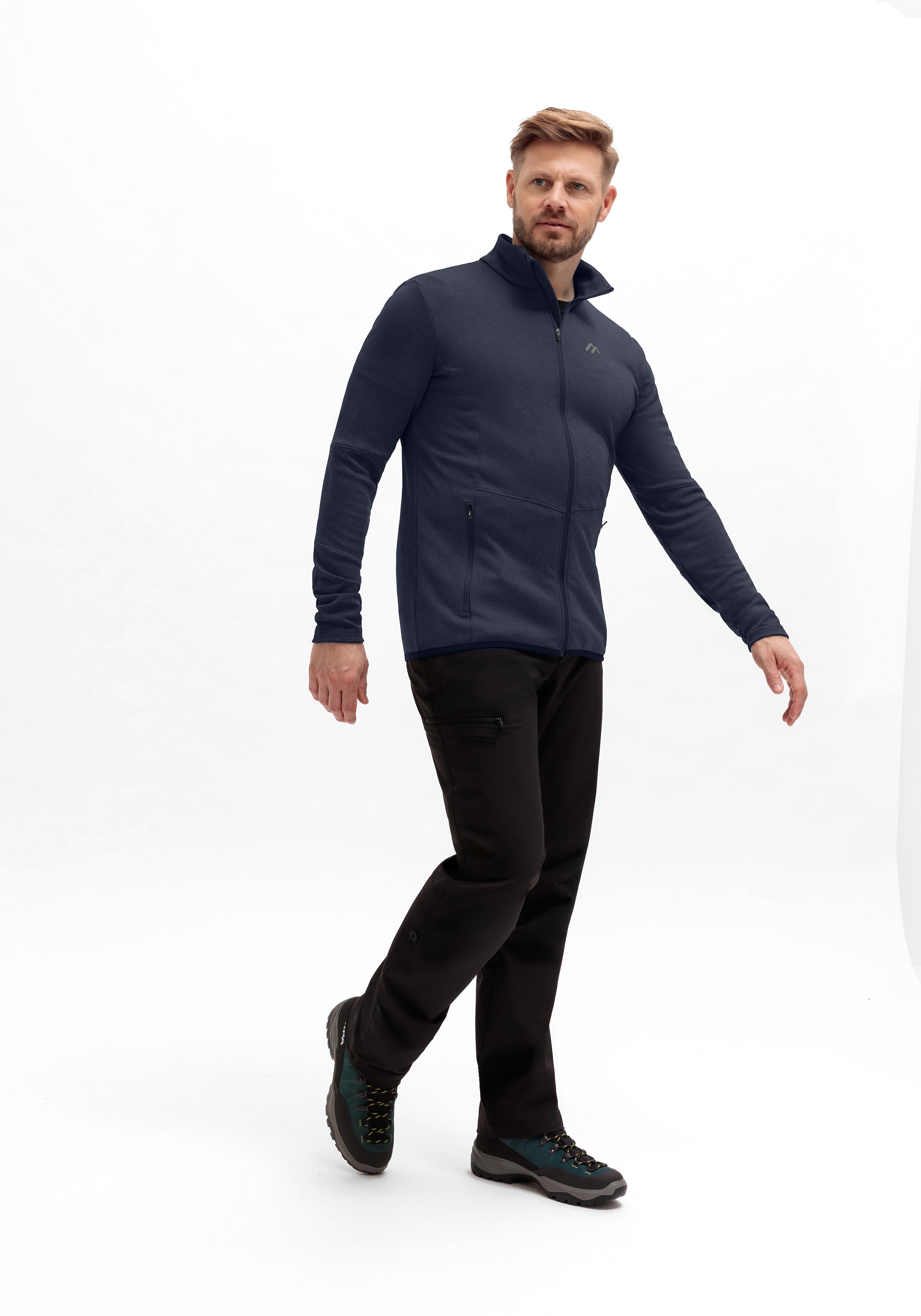 Maier Sports Fleecejacke »Sinaia M«, Herren Midlayer, atmungsaktiv und schnelltrocknend, Slim Fit