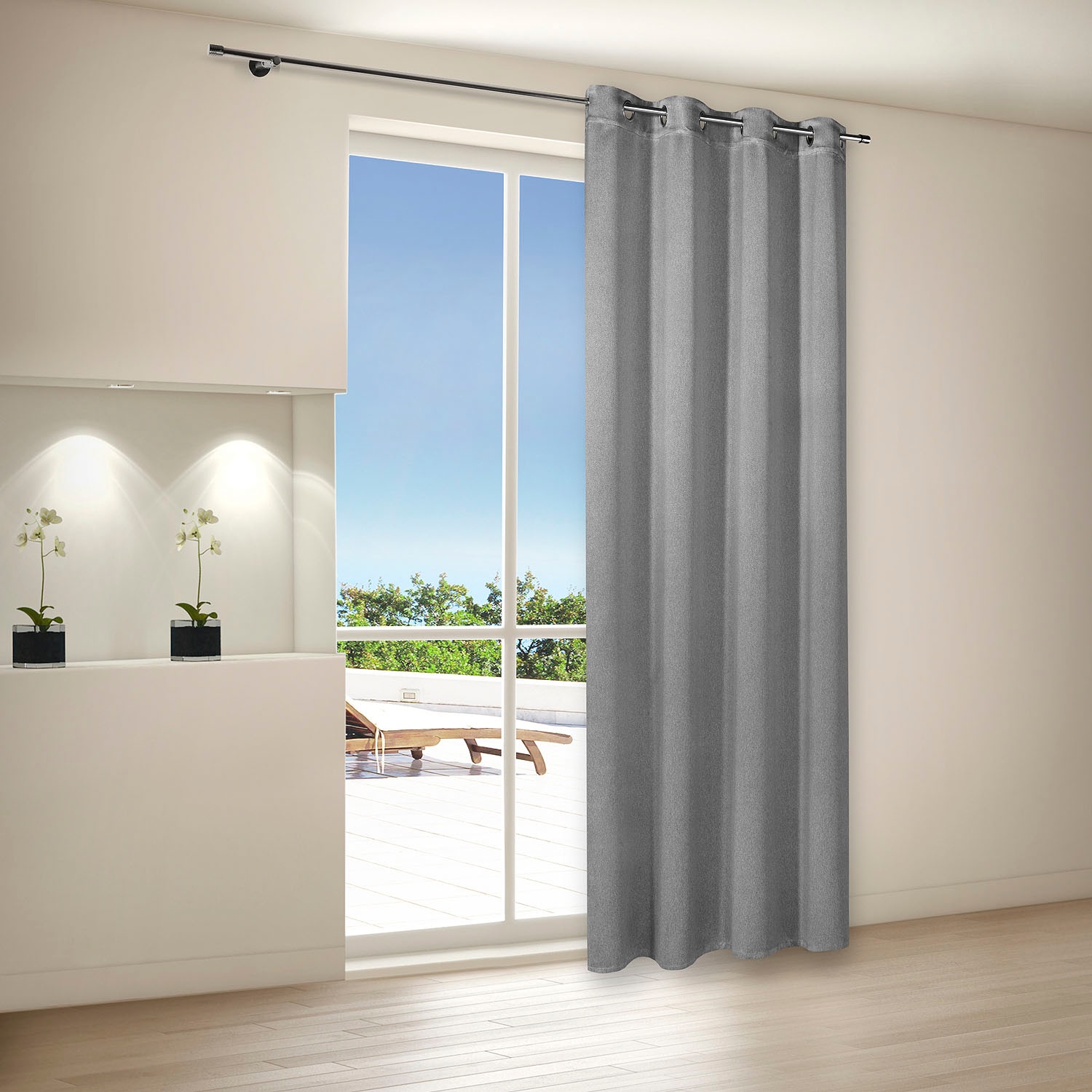 Gerster Gardine »Baldo« Ösen 1 Stk. tlg. Ösenschal aus Dekostoff