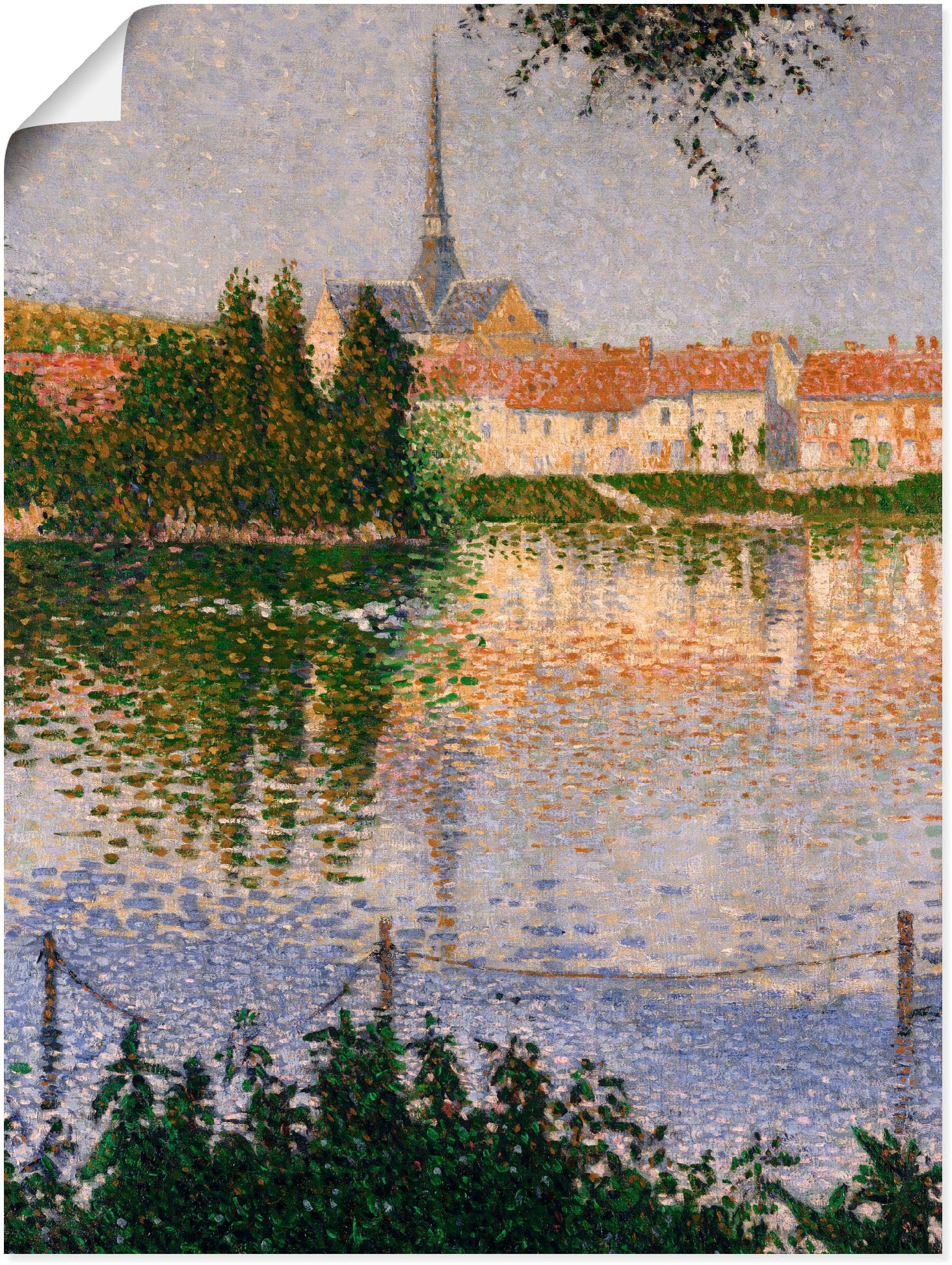 Image of Artland Wandbild »Ansicht Les Andelys mit Insel Lucas.«, Europa, (1 St.), in vielen Grössen & Produktarten -Leinwandbild, Poster, Wandaufkleber / Wandtattoo auch für Badezimmer geeignet bei Ackermann Versand Schweiz