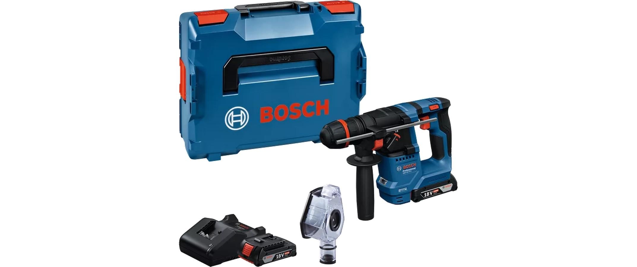 Image of Bosch Professional Akku-Bohrhammer "mit ONECHUCK GBH 18 V-18 X 2x Akku in L-BOXX"
