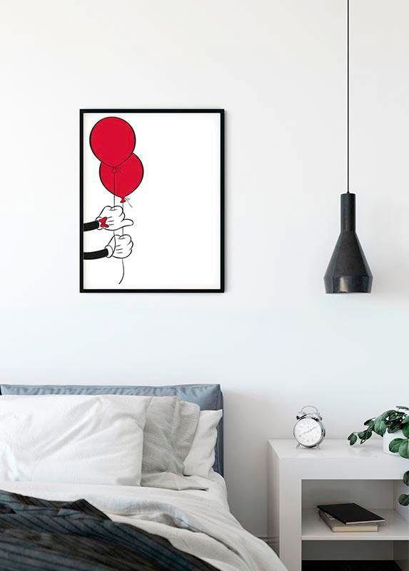 Komar Bild »Mickey Mouse Balloon«, Disney, (1 St.), Wandbild zur Dekoration im Kinderzimmer - ohne Rahmen
