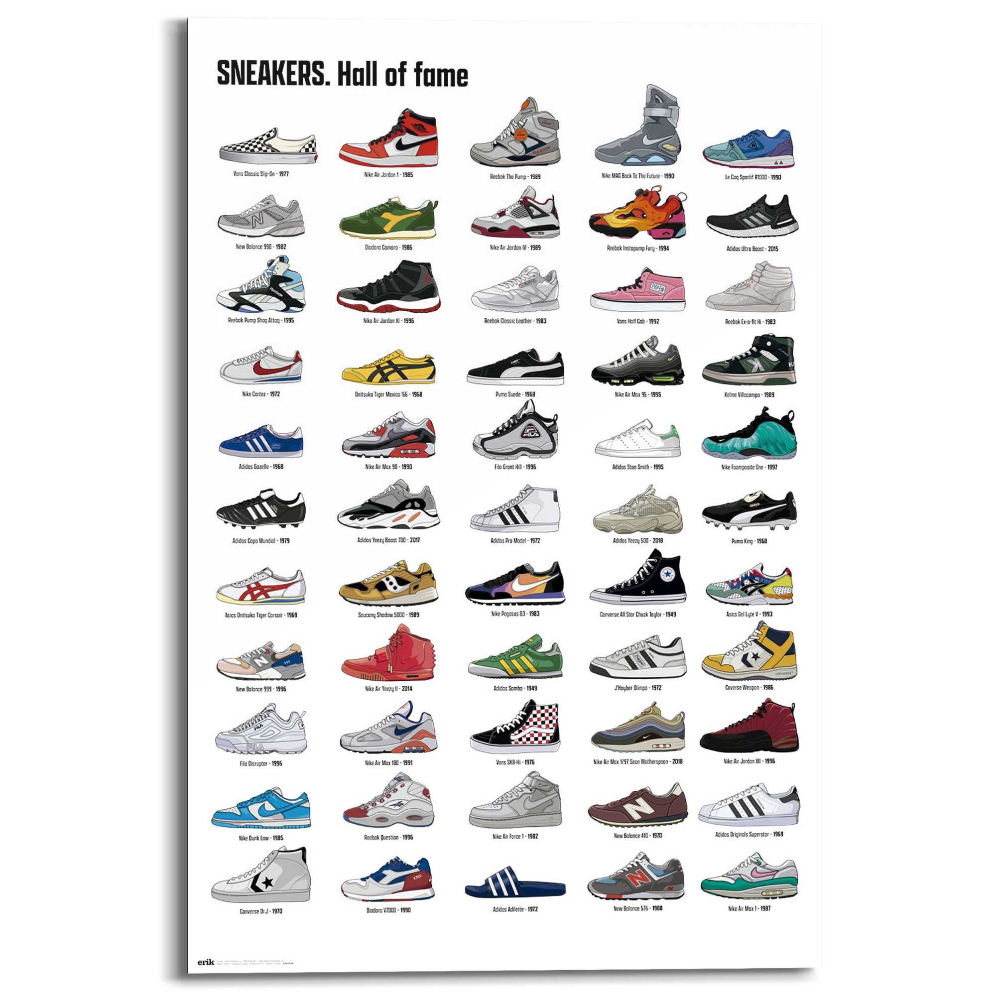 Image of Reinders Deco-Panel "Sneaker-Kollektion" Hobbyraum - Mehrfarbig - MDF - Fashion - 60x90 cm