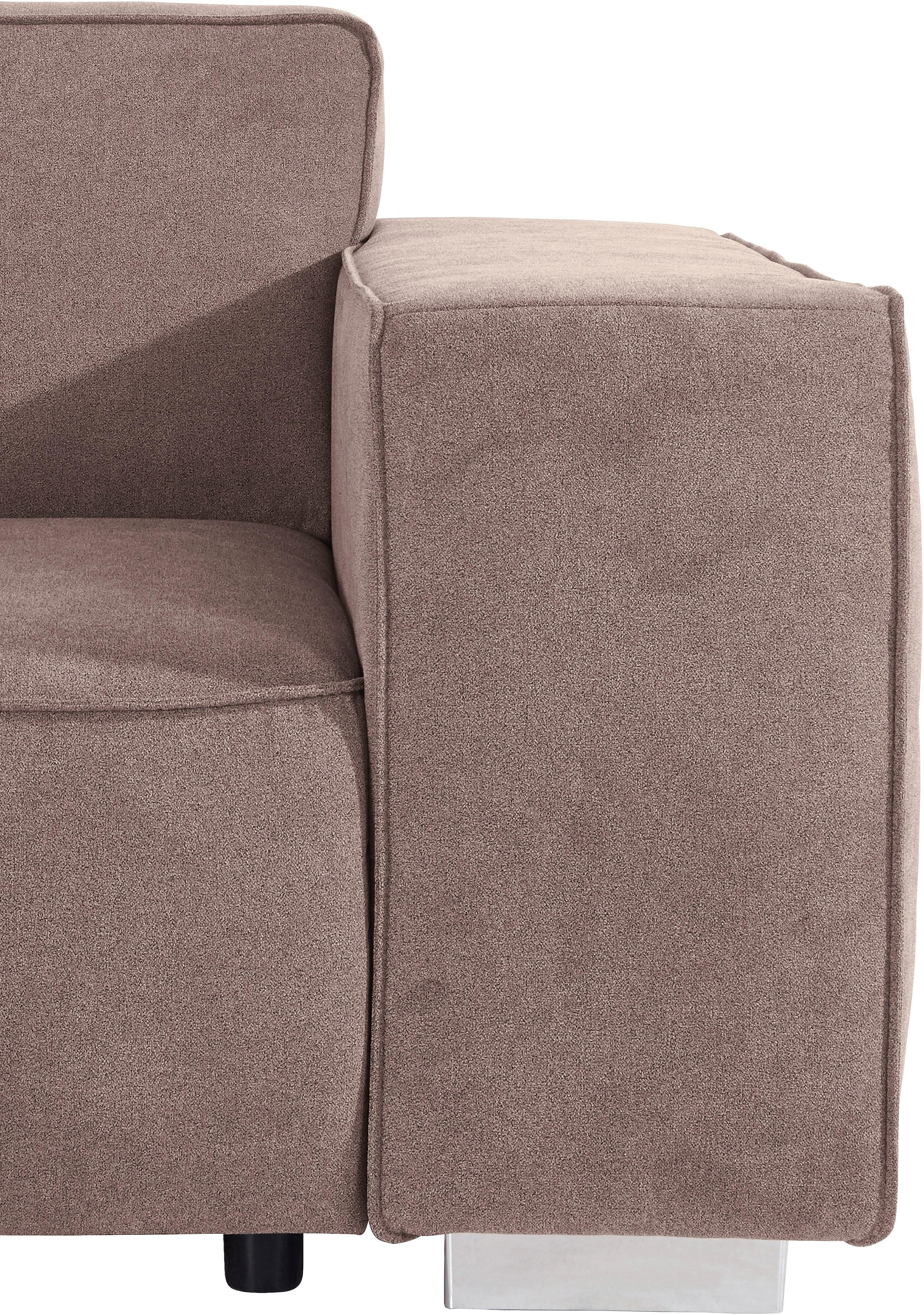 INOSIGN Ecksofa »Sapporo L-Form«, wahlweise Bettfunktion oder Sitztiefenverstellung, Federkern