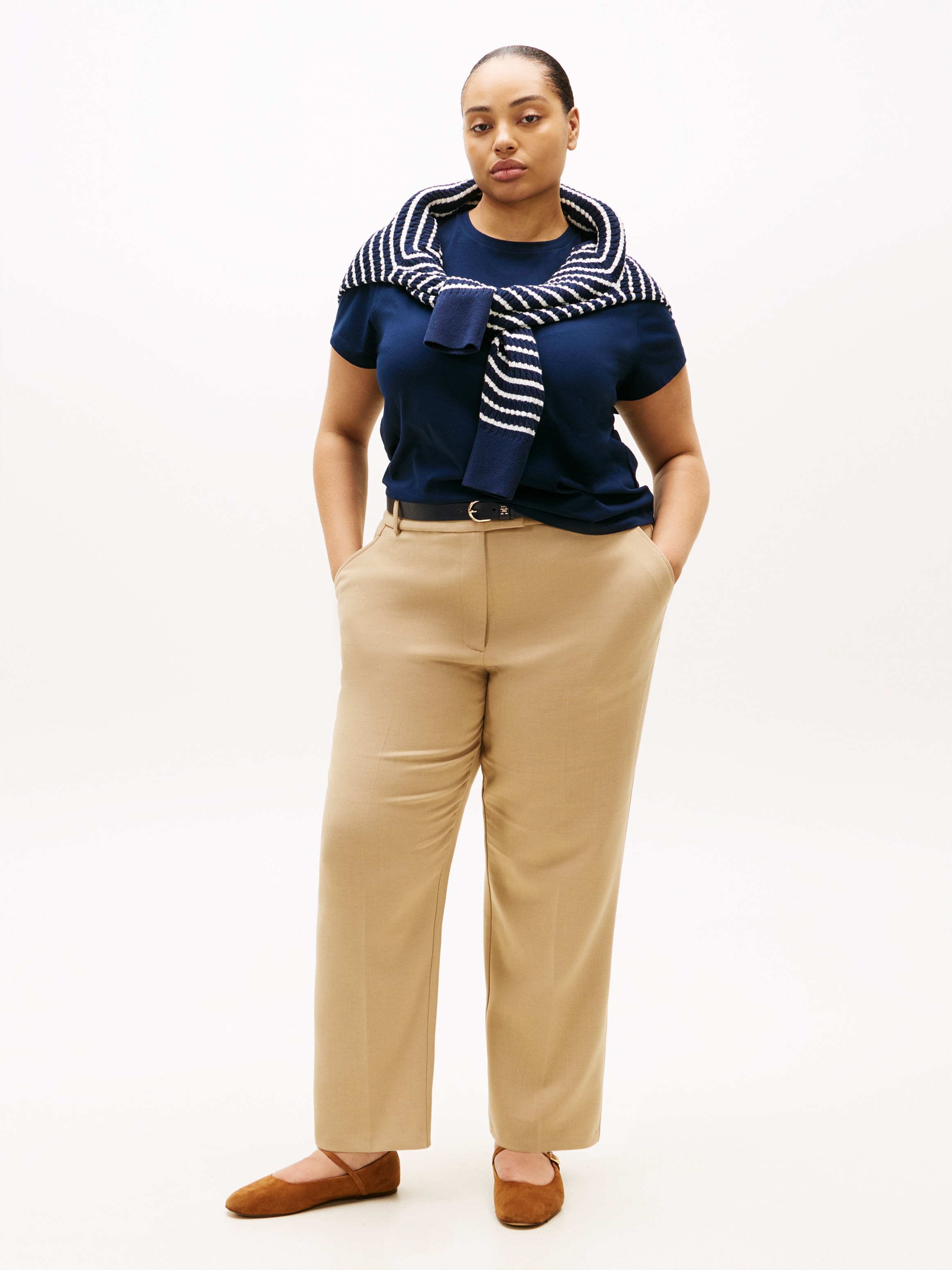 Tommy Hilfiger Curve T-shirt à manches courtes »CRV TH SCRIPT REG C-NK SS TEE« in grossen Grössen