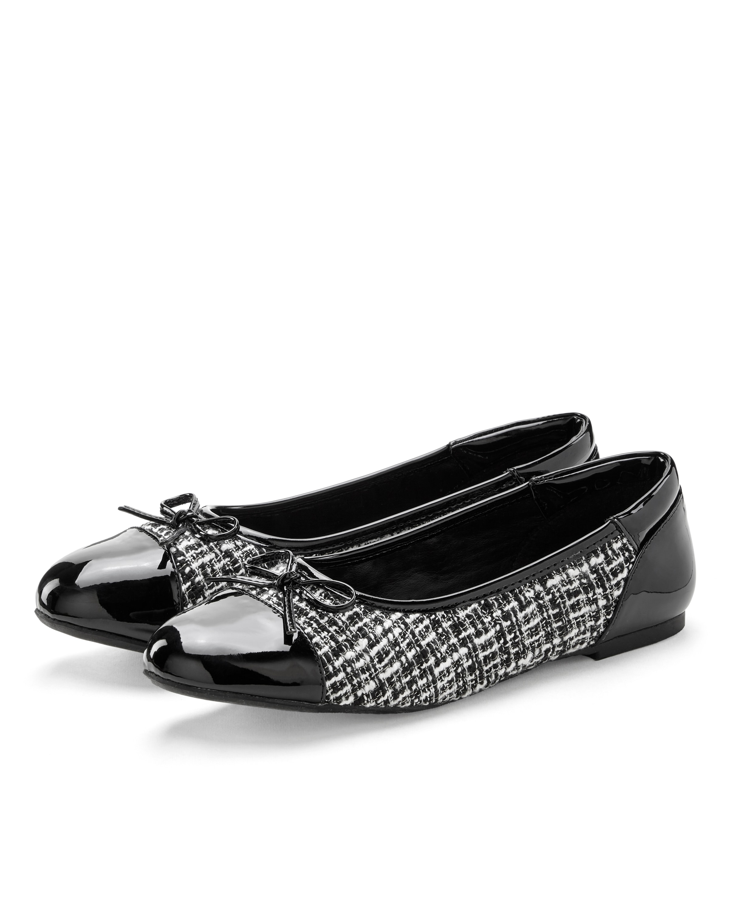 Image of LASCANA Ballerina in Hahnentritt-Optik, Freizeitschuh, Slipper, Halbschuh VEGAN