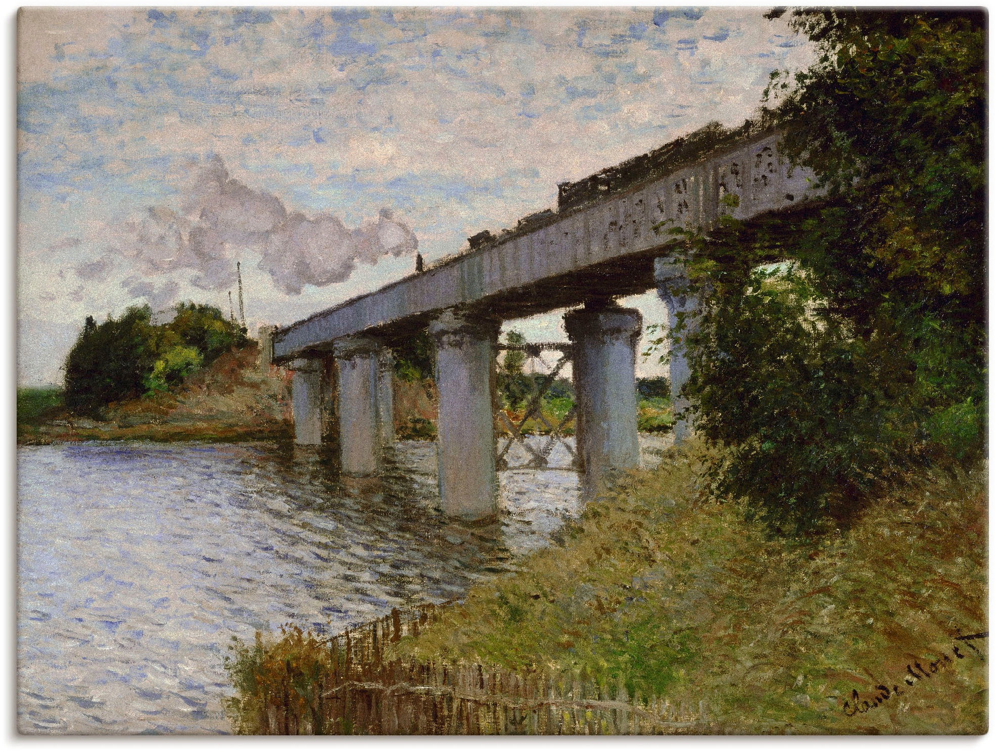 Image of Artland Wandbild »Eisenbahnbrücke bei Argenteuil«, Brücken, (1 St.), in vielen Grössen & Produktarten -Leinwandbild, Poster, Wandaufkleber / Wandtattoo auch für Badezimmer geeignet bei Ackermann Versand Schweiz