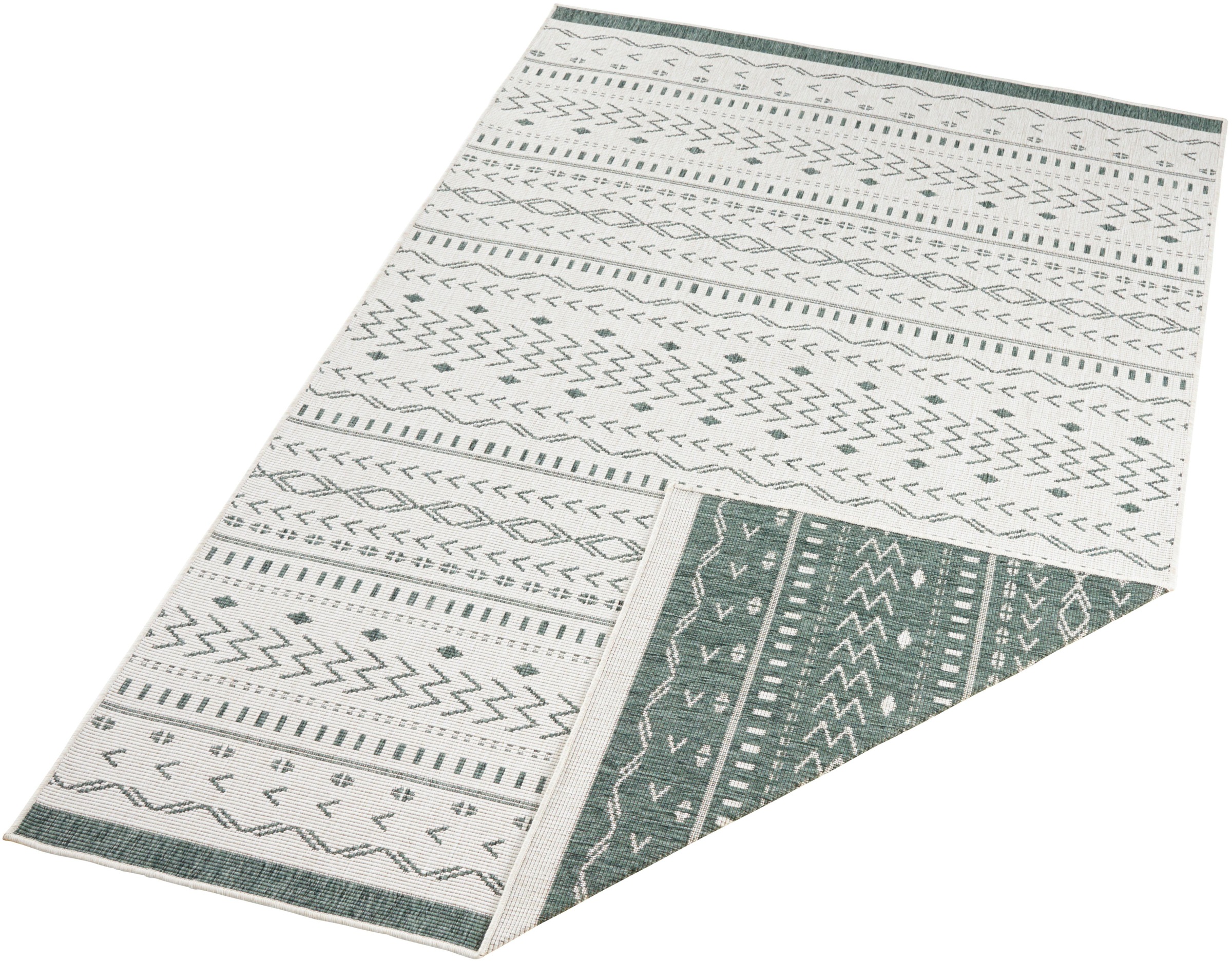 NORTHRUGS Teppich »Kuba Wendeteppich«, rechteckig, 5 mm Höhe, In-& Outdoor, Wetterfest, Balkon, Läufer, Wohnzimmer, Wasserfest