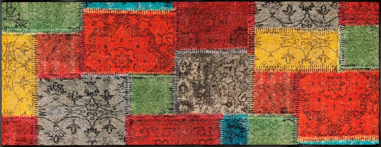 Image of wash+dry by Kleen-Tex Läufer »Vintage Patches«, rechteckig, 7 mm Höhe, Schmutzfangläufer, modernes Patchwork Design, rutschhemmend, waschbar, ideal in Diele & Flur bei Ackermann Versand Schweiz