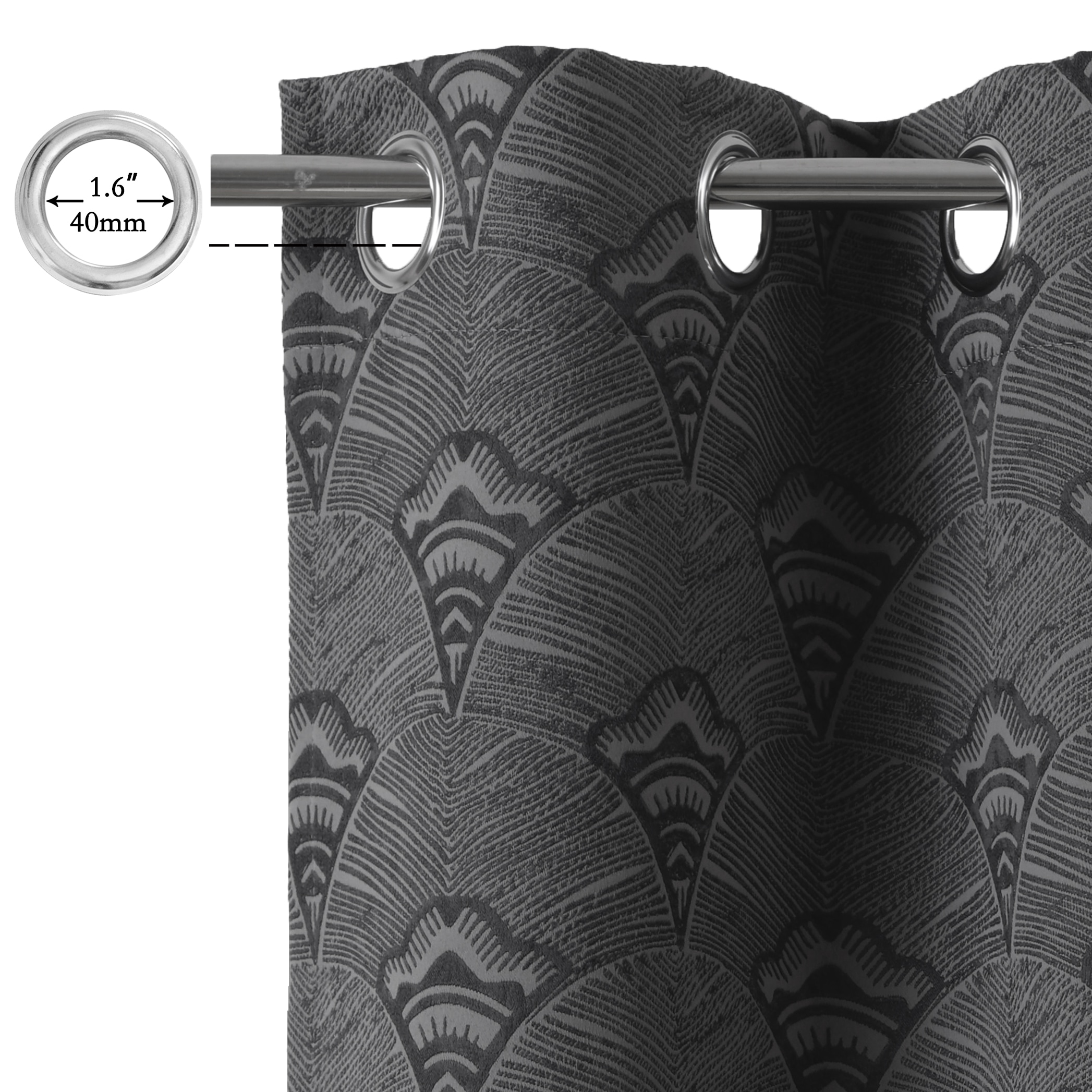 Bruno Banani Rideau occultant »Alessio« Oeillets 1 cuis tlg. Elegantes Muster, Jacquard, verdunkelnder Vorhang, blickdicht, modern