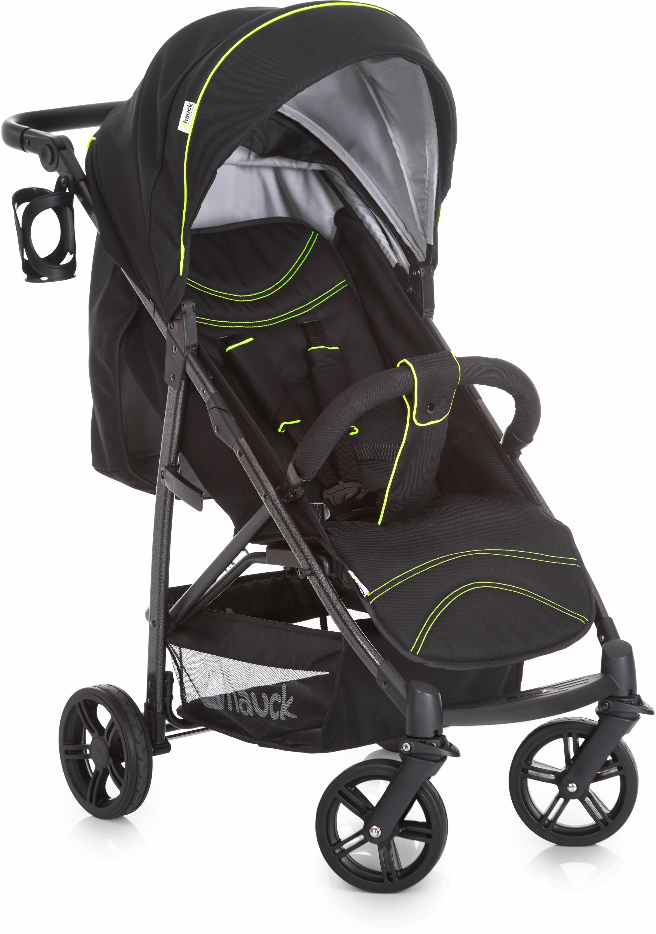 Image of Hauck Kinder-Buggy »Rapid 4S Caviar/Neon Yellow«, mit schwenk- und feststellbaren Vorderrädern bei Ackermann Versand Schweiz
