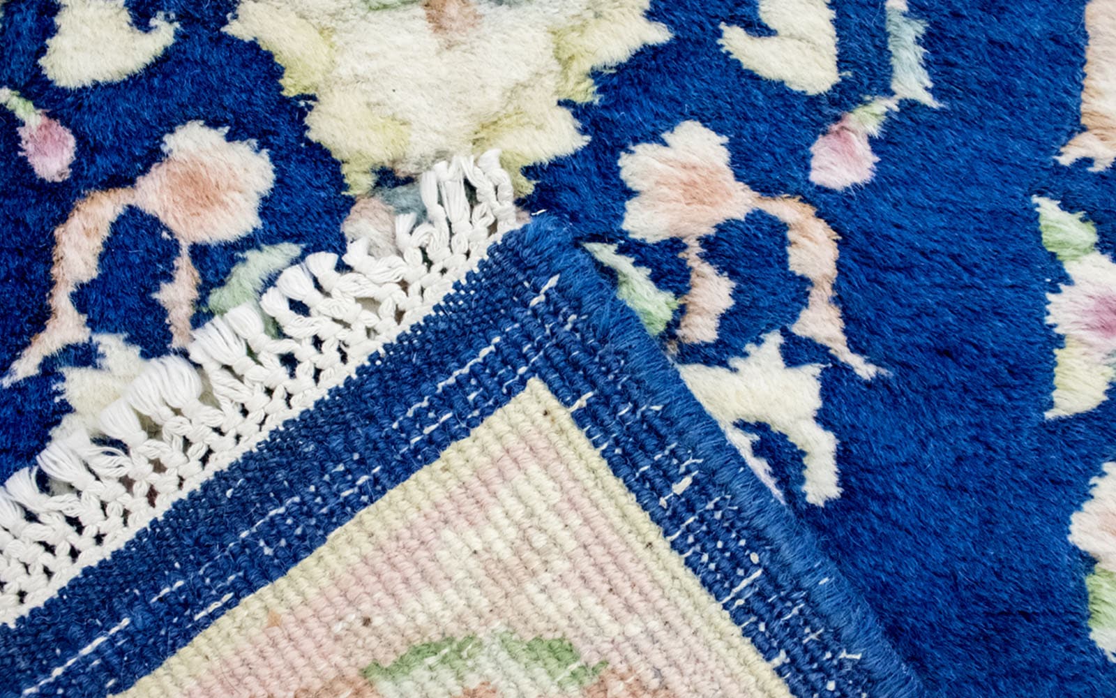 morgenland Wollteppich »China Teppich handgeknüpft blau«, rechteckig  acheter confortablement