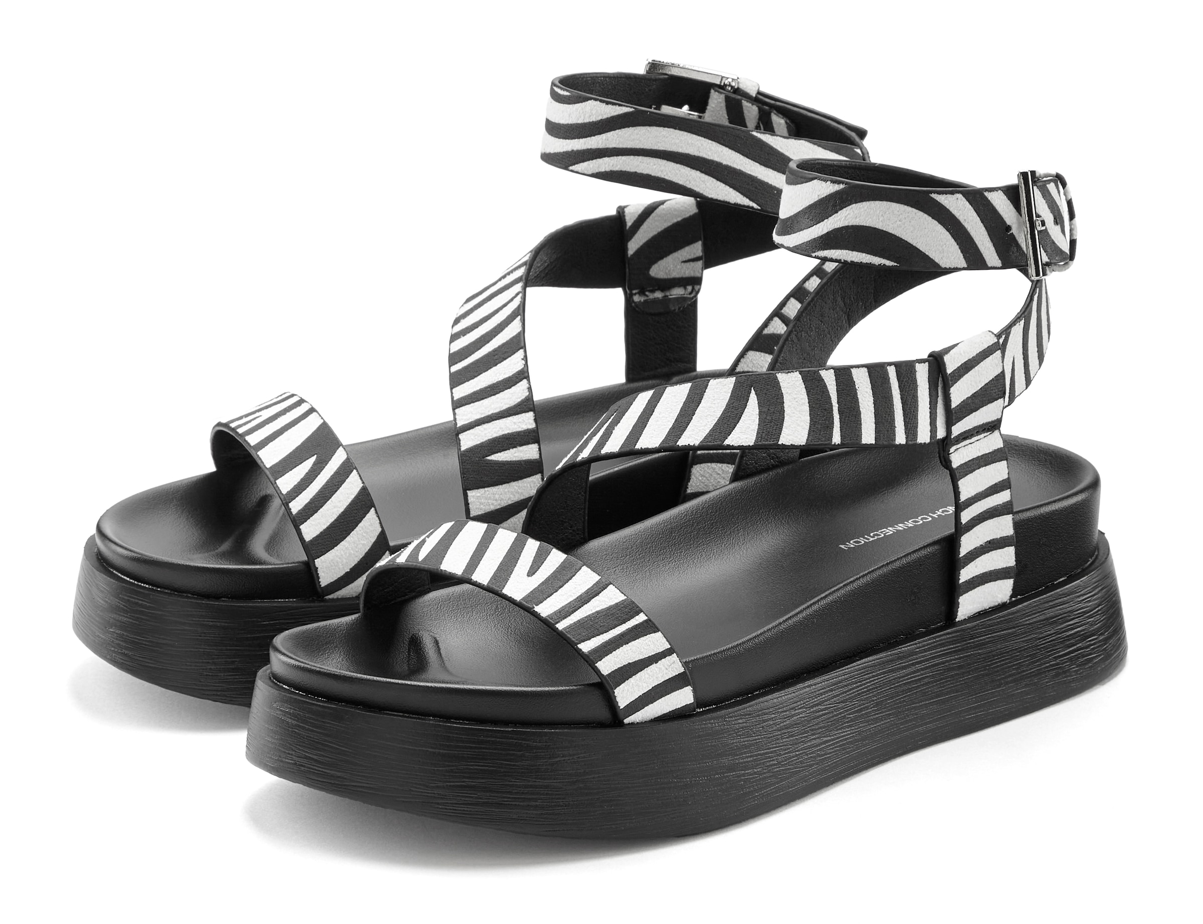 Image of French Connection Sandale "Sommerschuh, Plateausandale, Plateausandalette," Sommerschuh, Sandalette, offener Schuh, Pantolette