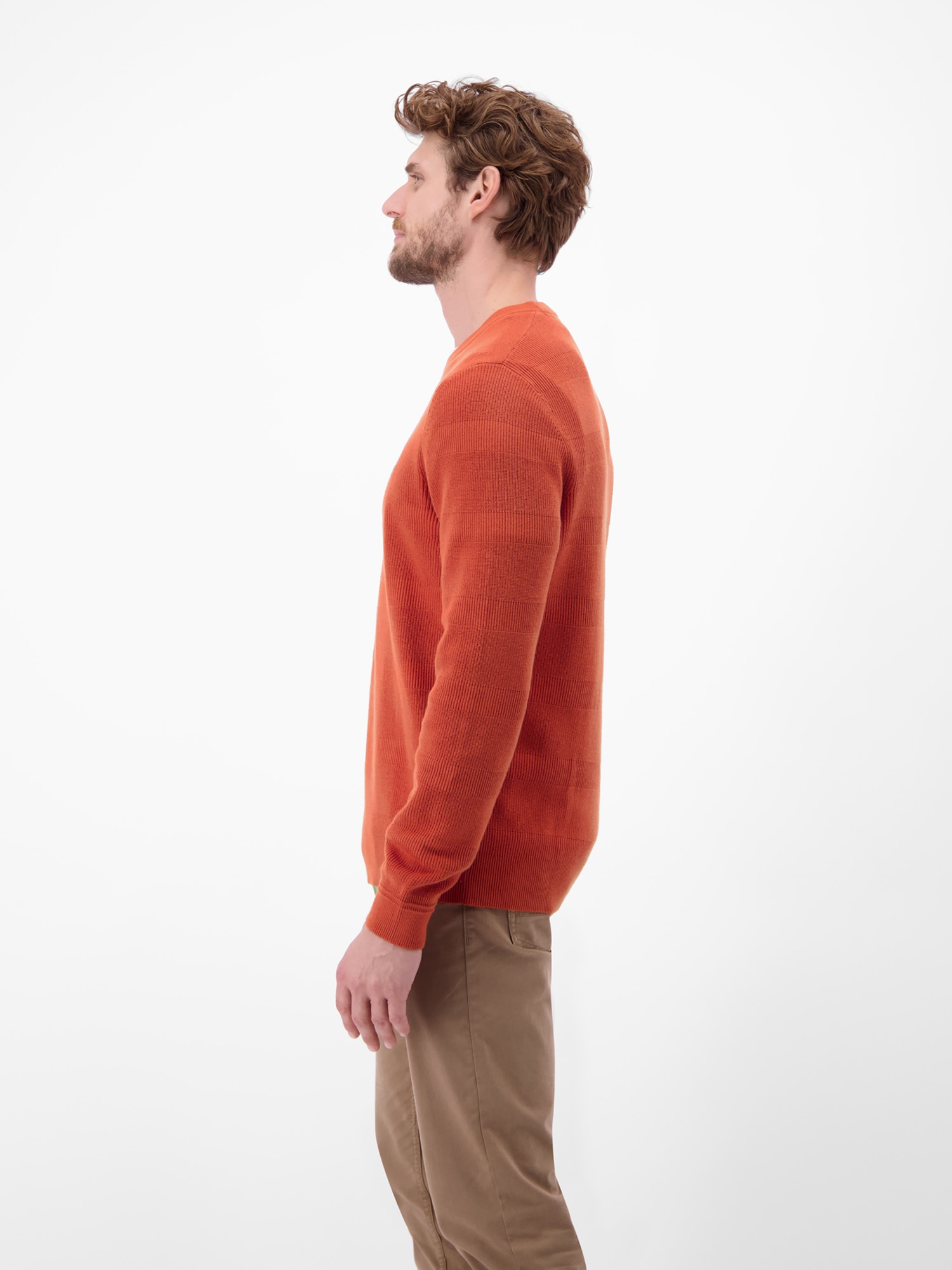 LERROS Pull en tricot »LERROS Strickpullover für Herren, tonal gestreift«