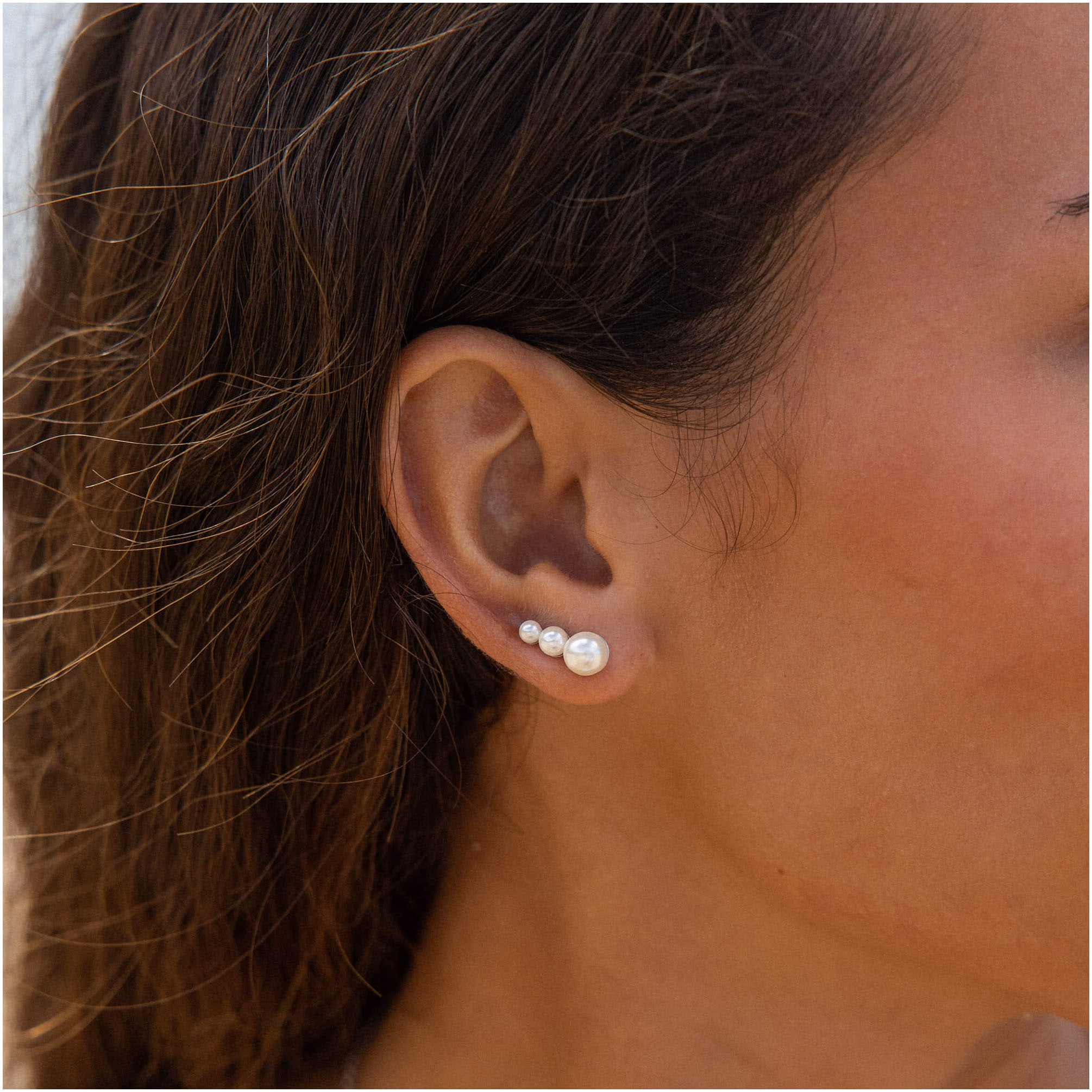 Purelei Paar Ohrhaken »Schmuck Geschenk Finesse Ear Climber Ohrringe, 23161«, mit Muschelperle