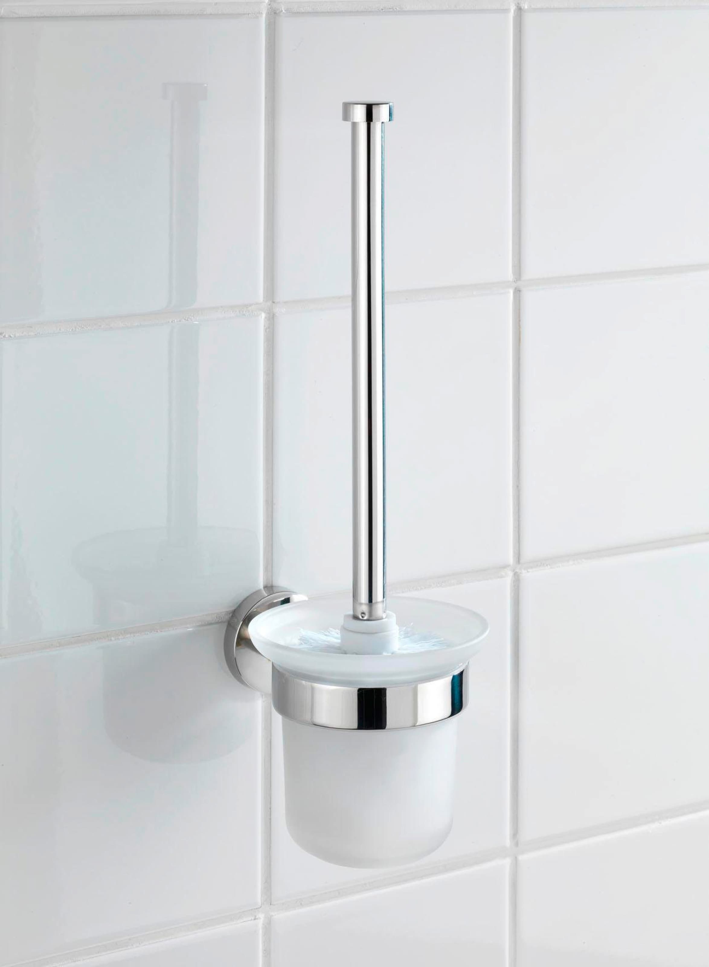 WENKO WC-Garnitur »Bosio«, aus Edelstahl-Glas