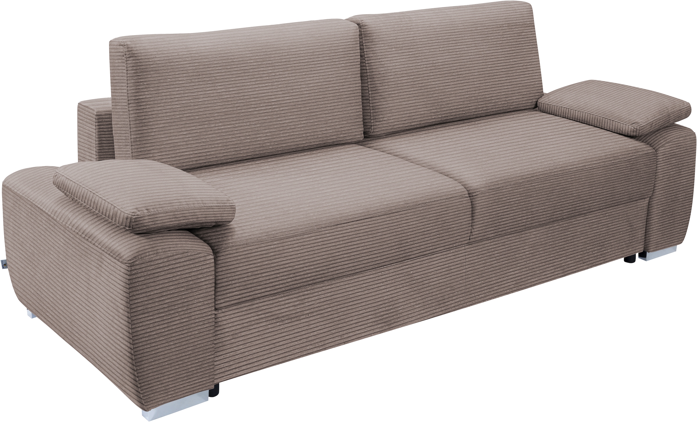 exxpo - sofa fashion 2-Sitzer »SOLSBURY, Sofa, Schlafsofa, Breite 200cm, zeitlos und elegant« inkl. Federkern-Polsterung, Bettfunktion und Stauraum, in Cord