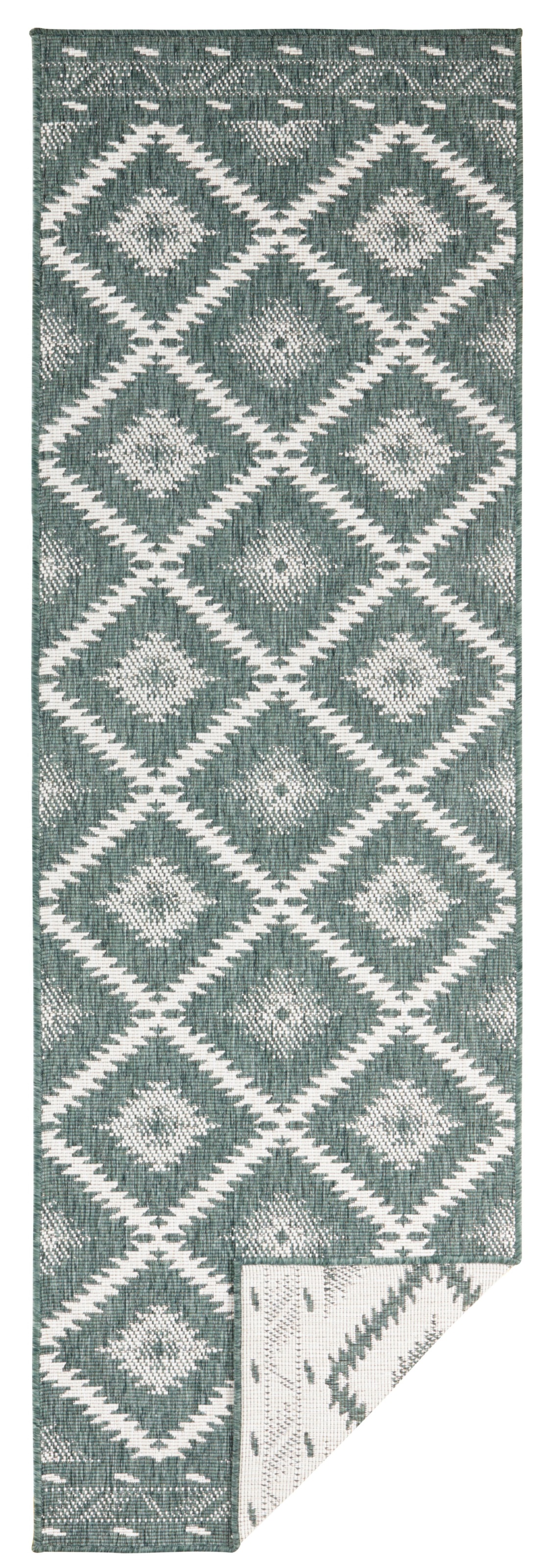 NORTHRUGS Teppich »Malibu Wendeteppich«, rechteckig, 5 mm Höhe, In-& Outdoor, Wetterfest, Balkon, Läufer, Wohnzimmer, Wasserfest