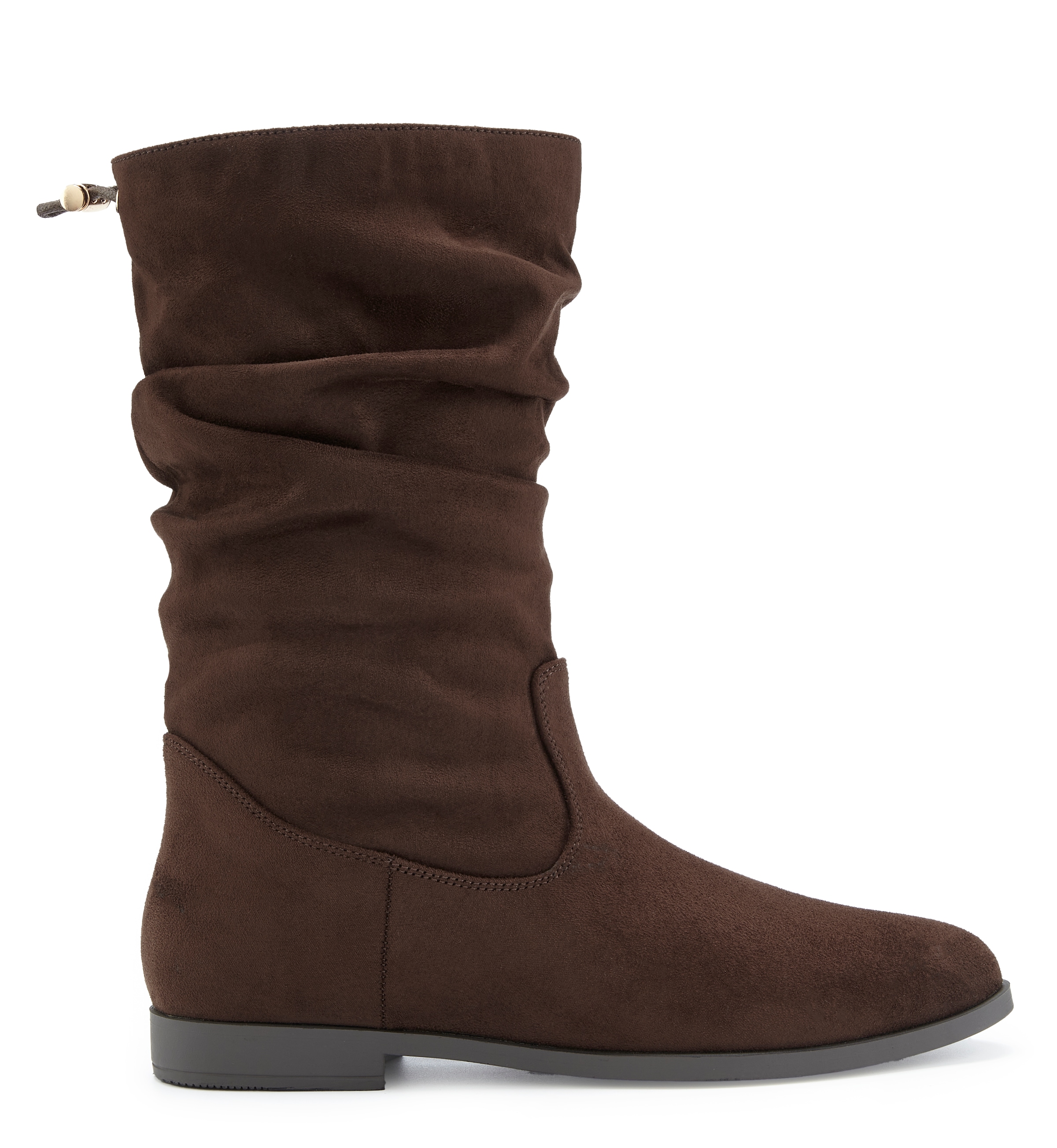 LASCANA Stiefel »Stiefelette,«  mit Gummi-Kordelzug, in zwei verschiedenen Längen tragbar VEGAN