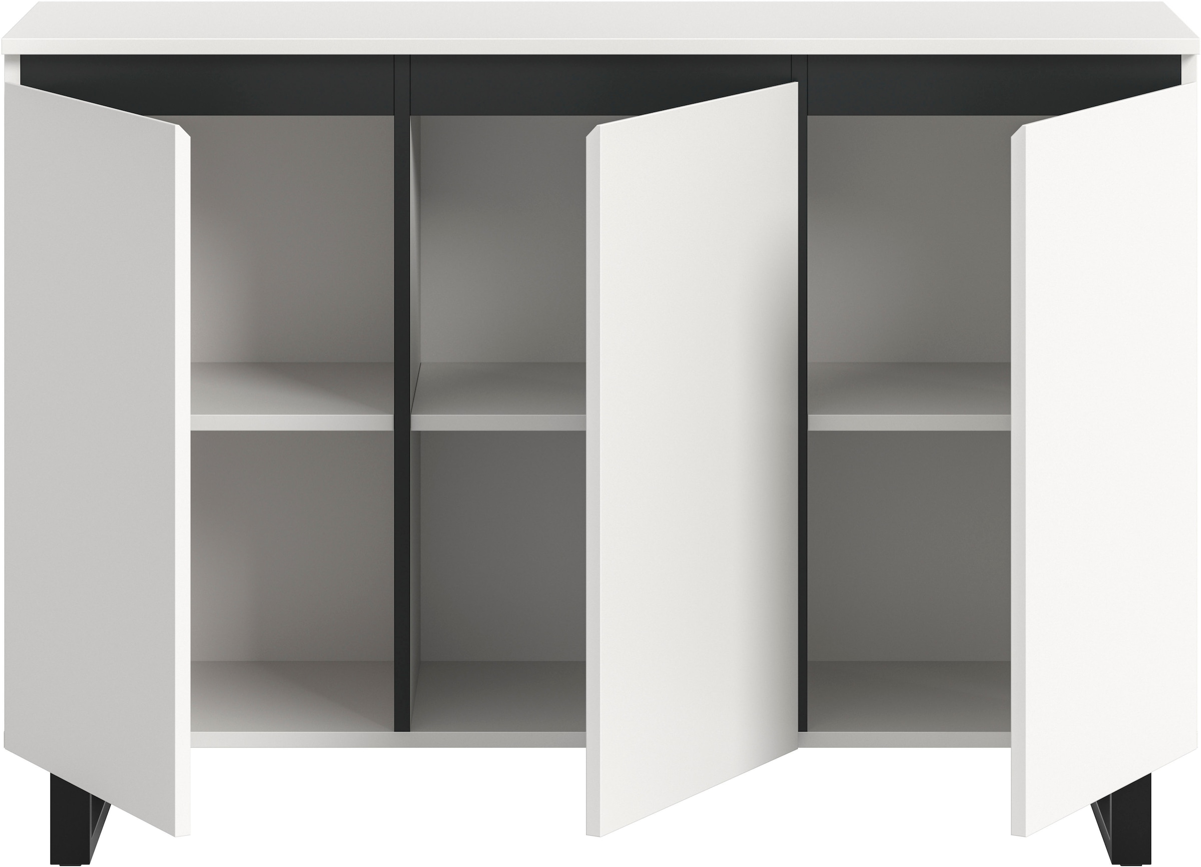 INOSIGN Sideboard »TOMA, Breite: 120 cm, mit Metall-Kufen-Fuss, 3 Türen, 3 Einlegeböden« Anrichte, Kommode, Schrank, Board, Higboard