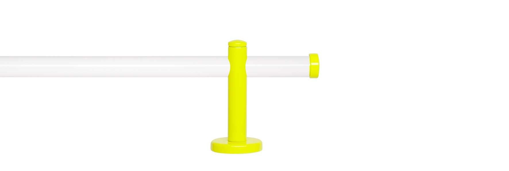 Image of indeko Gardinenstange »Sunny Weiss«, 1 läufig-läufig, Wunschmasslänge, weiss-neongelb bei Ackermann Versand Schweiz