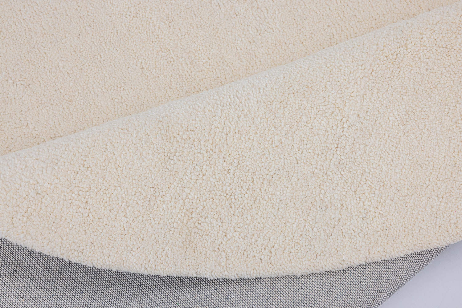 THEKO Tapis en laine »Royal Berber Uni« Rond 18 mm Höhe Berber Optik, reine Wolle, ideal im Wohnzimmer & Schlafzimmer