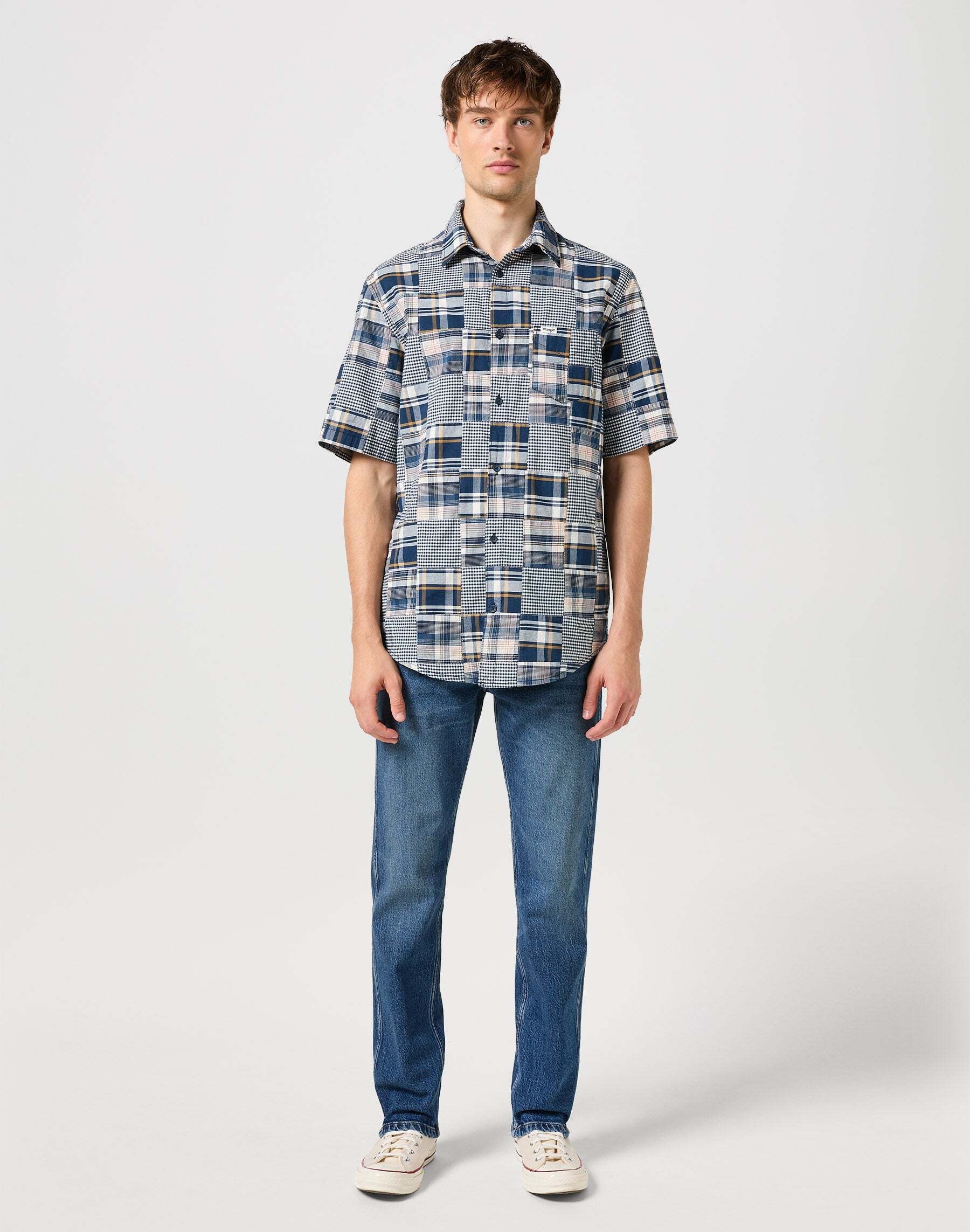 colours & sons Langarmhemd »Wrangler Hemden One Pocket Shirt«