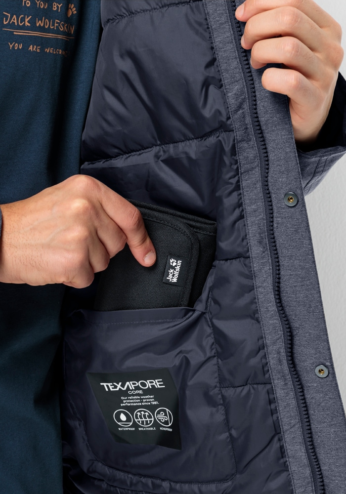 Jack Wolfskin Winterjacke »SNOWY PARK JKT M«, mit Kapuze