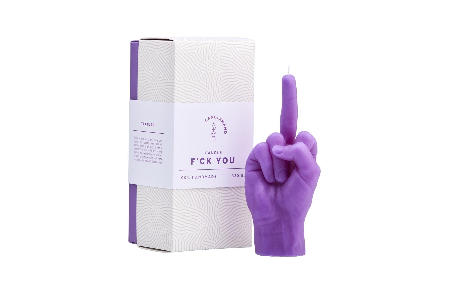 Formkerze »Mandatus Candle Hand F*ck you«