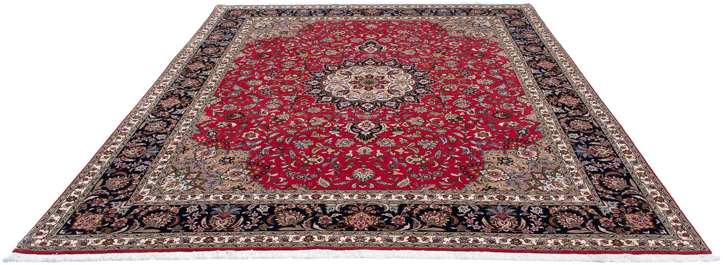 Image of morgenland Orientteppich »Perser - Täbriz - Royal - 310 x 250 cm - rot«, rechteckig, 7 mm Höhe, Wohnzimmer, Handgeknüpft, Einzelstück mit Zertifikat bei Ackermann Versand Schweiz