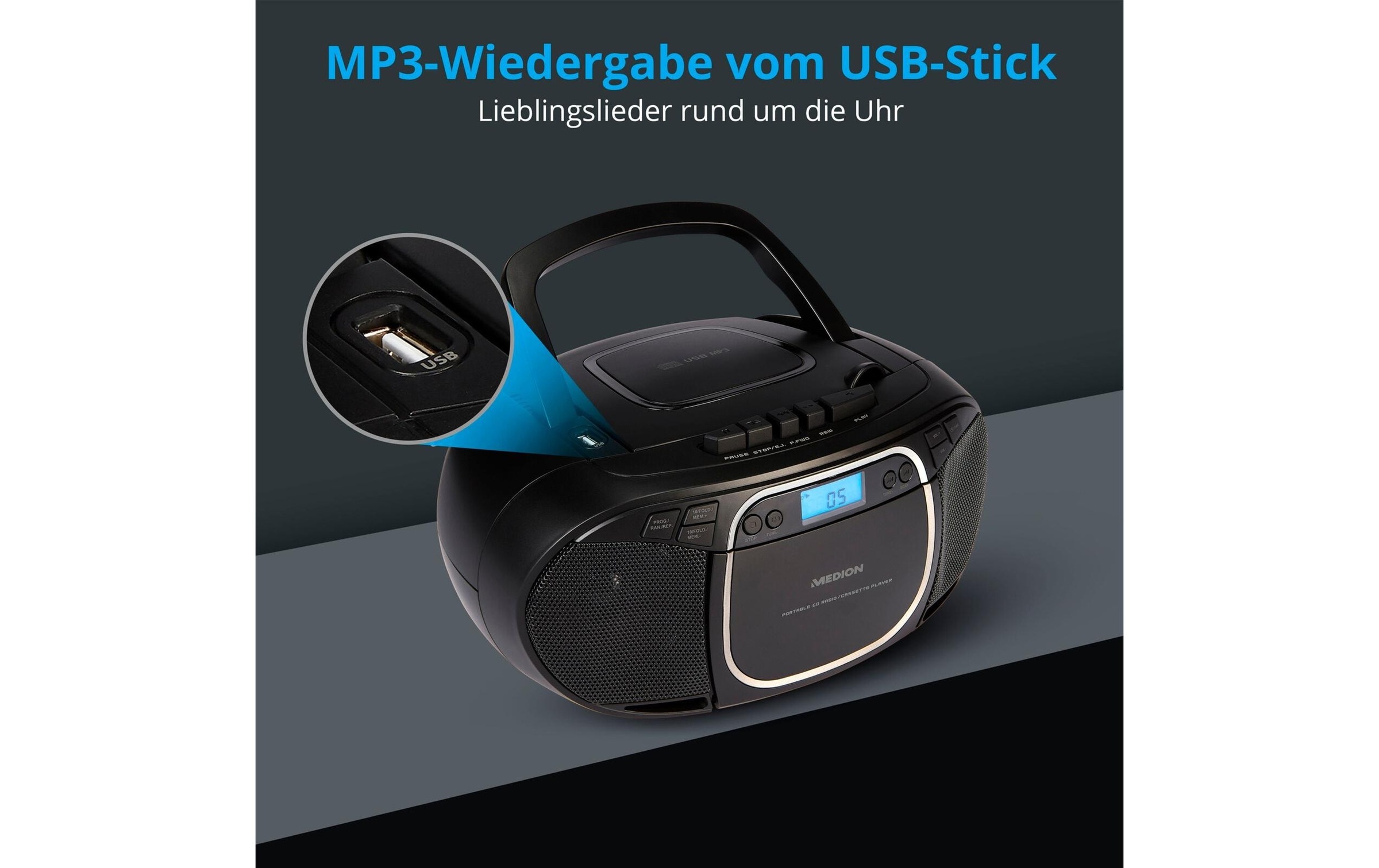 Medion® CD-Radiorecorder »LIFE E66476 Schwarz«