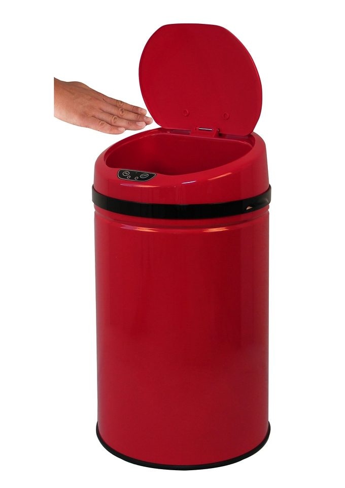 Mülleimer »INOX RED«, 1 Behälter, Infrarot-Sensor, Korpus aus Edelstahl,...