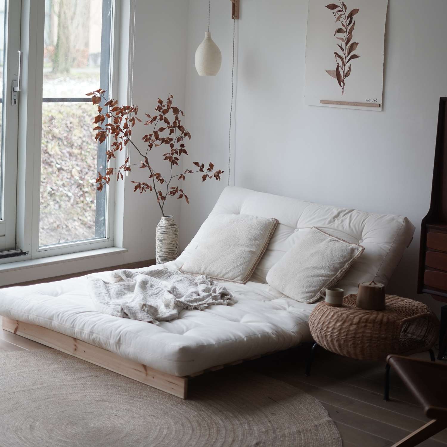 Karup Design Daybett »Roots Schlafsofa, Gästebett, Sofa inkl. Futonmatratze«, Liegefläche 90/140/160 x200 cm, FSC® zertifizierte Kiefer