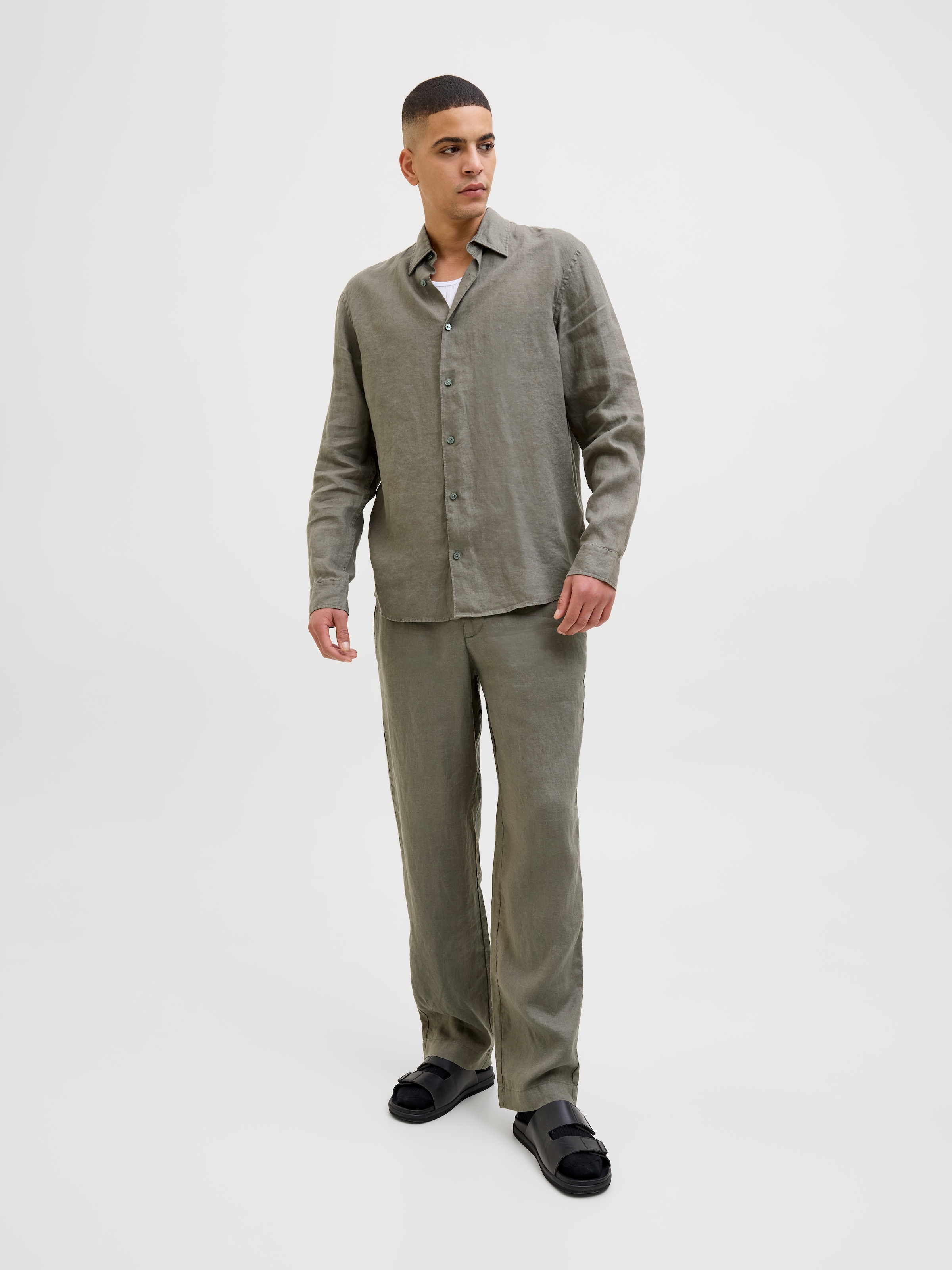 Jack & Jones Langarmhemd »JPRCCLAWRENCE LINEN L/S SHIRT SN«