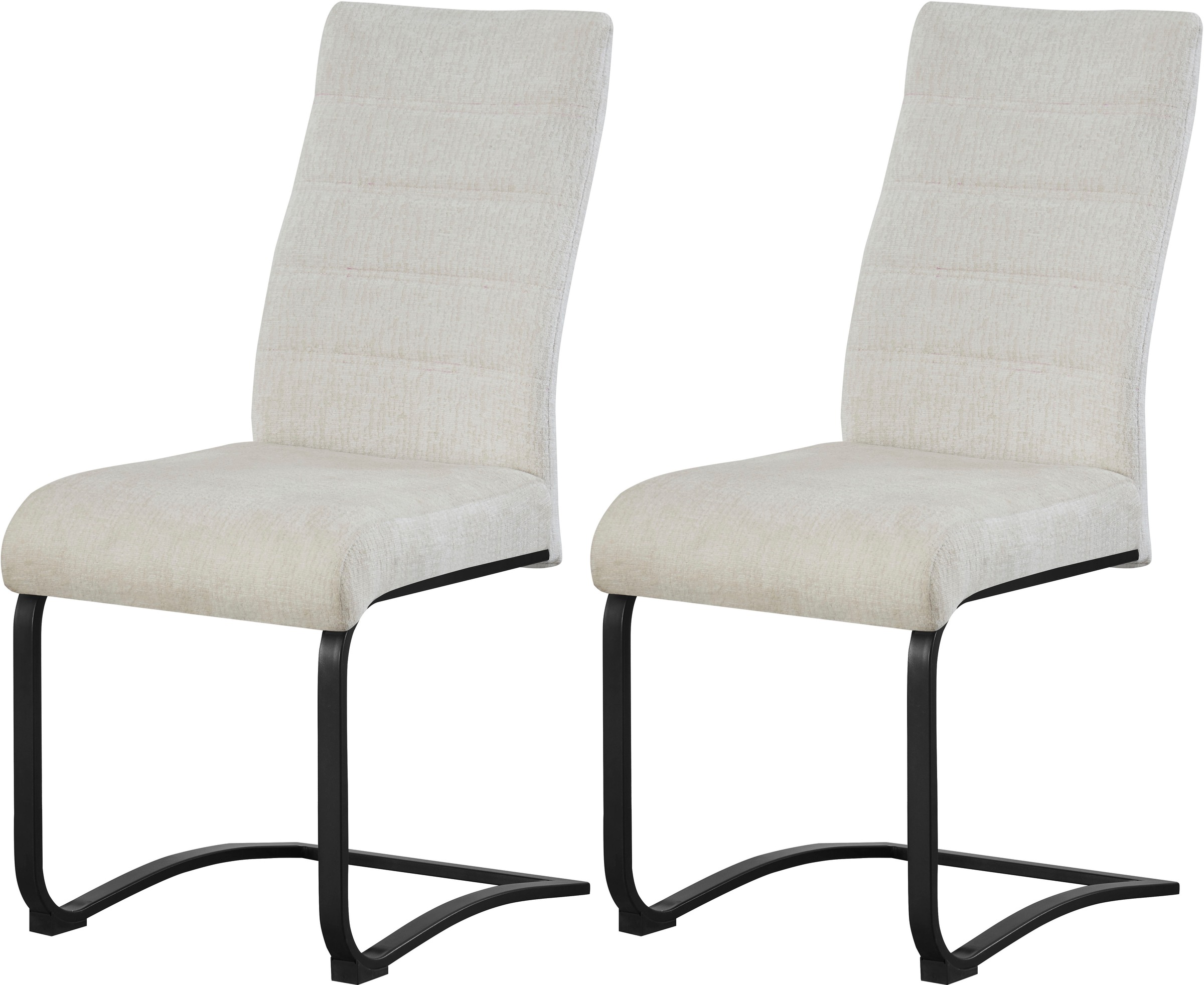 Image of Home affaire Esszimmerstuhl "PICTOU, 2er Set, mit Metallgestell in matt schwarz" (Set) 2 Stk.in verschiedenen Farben, Belsatbarkeit pro Stuhl 120 kg